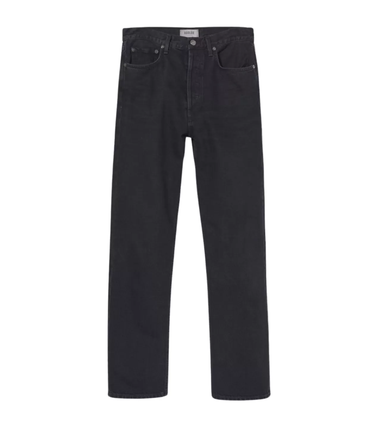 Shop 90's Pinch Waist Hight Rise Straight In Crushed Denim