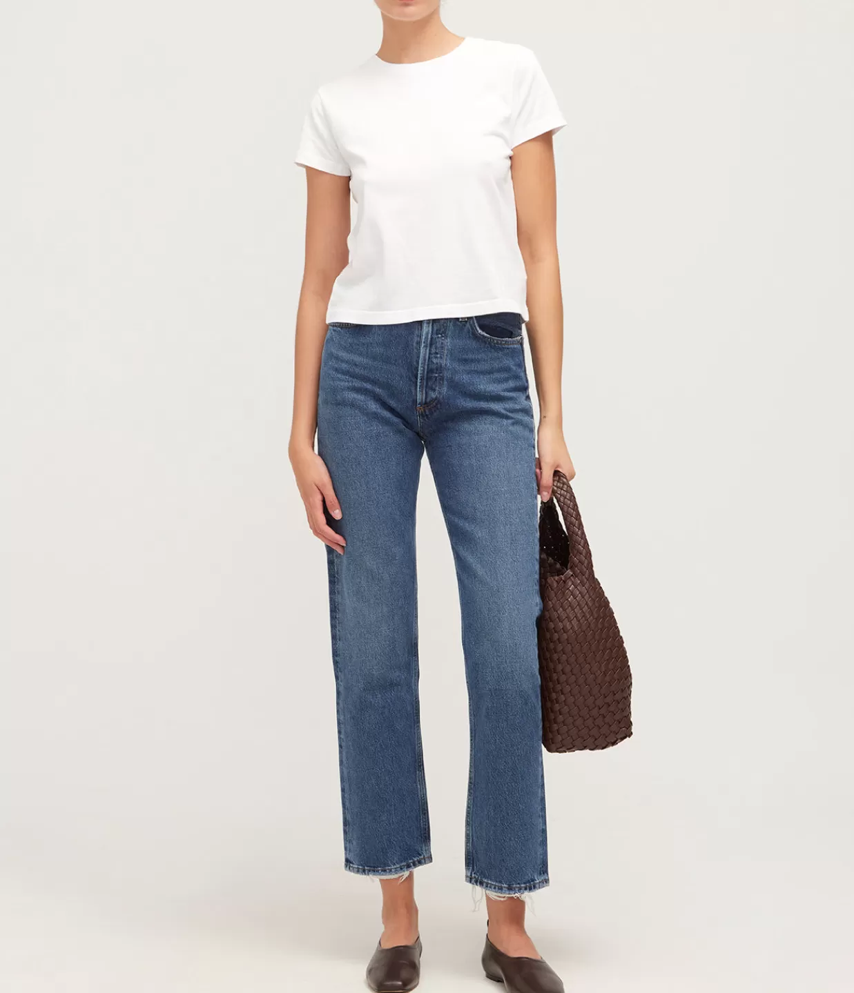 Cheap 90's Pinch Waist Hight Rise Straight In Range Denim