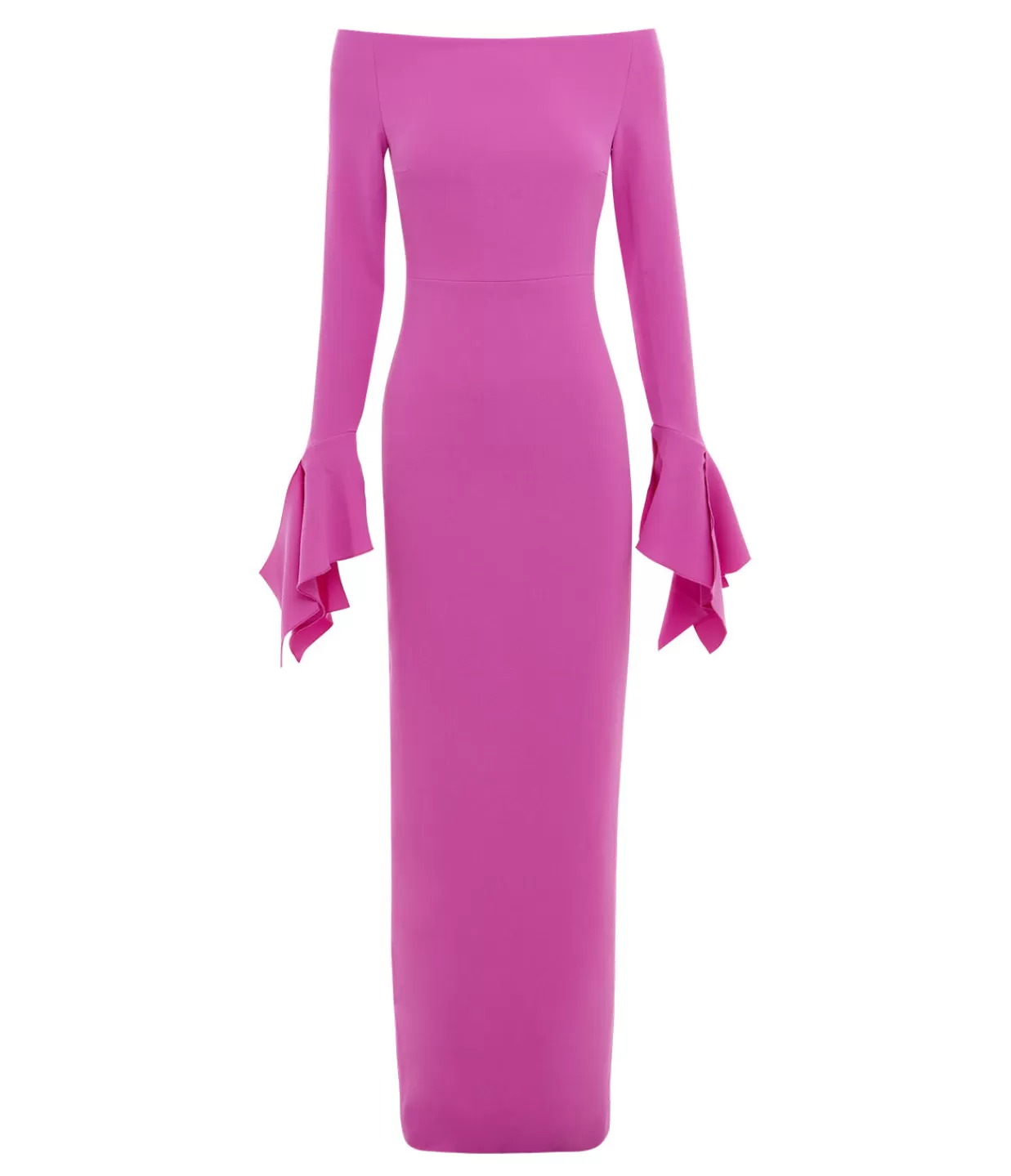 Store Amalie Long Sleeve Crepe Dress In Pink Dresses