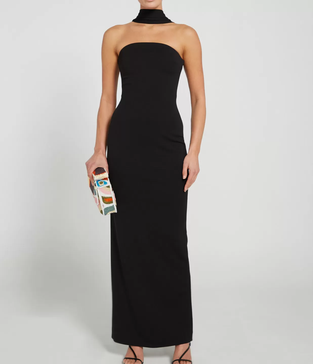 Flash Sale Amari Crepe Knit Strapless Dress In Black Dresses