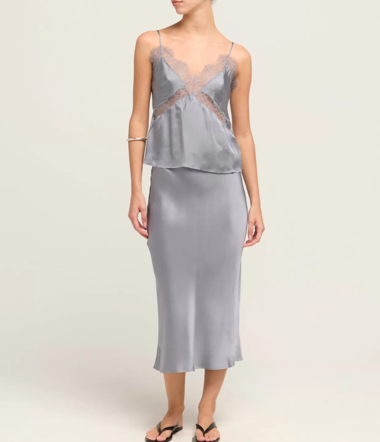 Store Amelie Camisole In Grey Tops