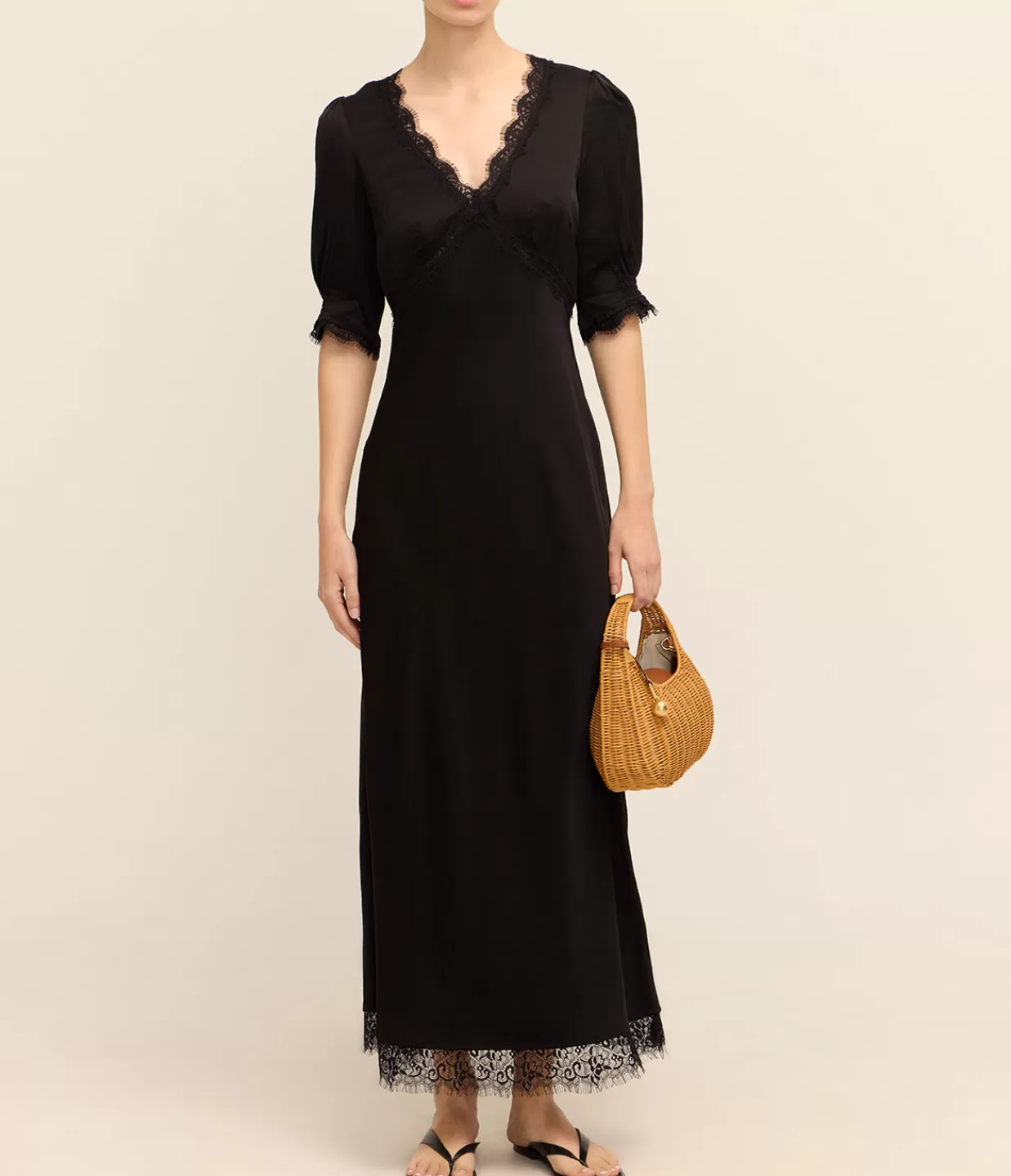 Cheap Annina V-Neck Midi Dress In Black Dresses