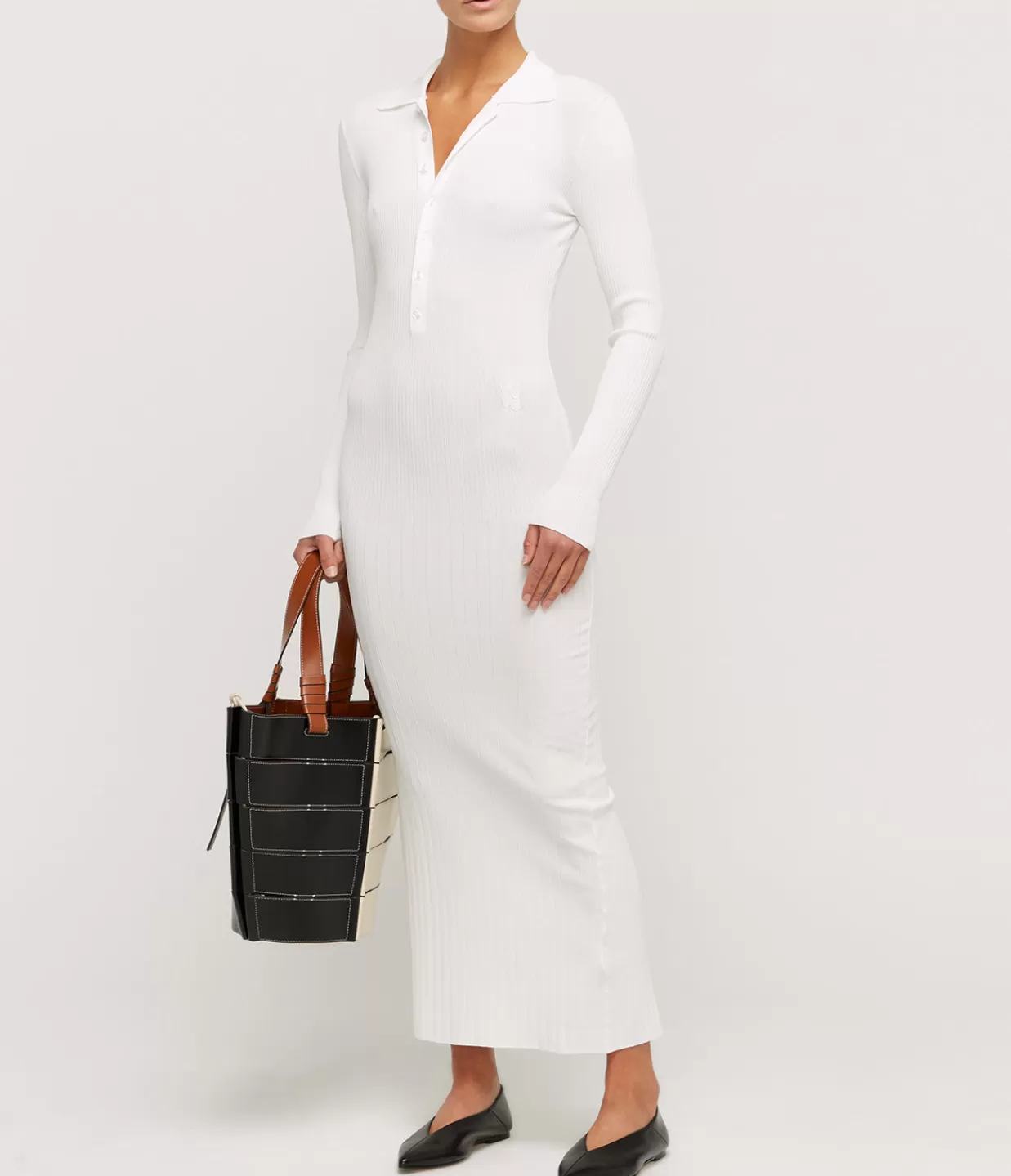 Best Aspen Knit Polo Dress In Crisp White Dresses