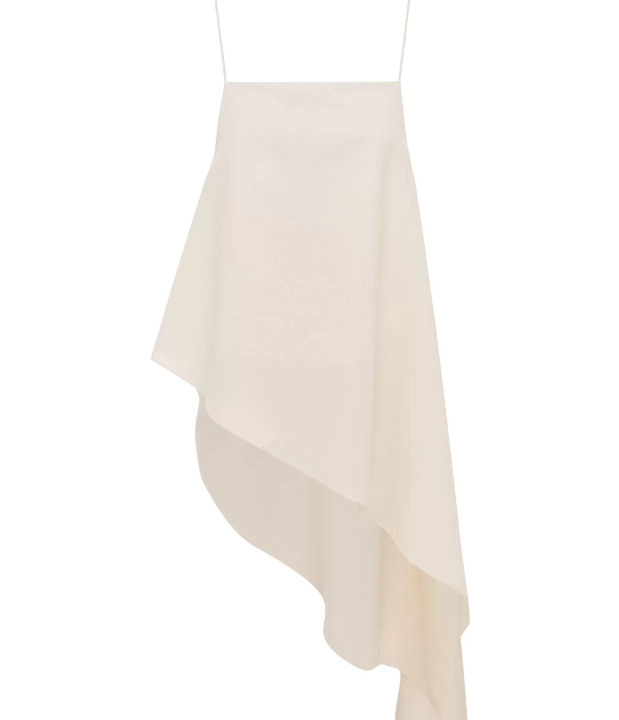 Cheap Asymmetric Tie Detail Top In Cream Tops