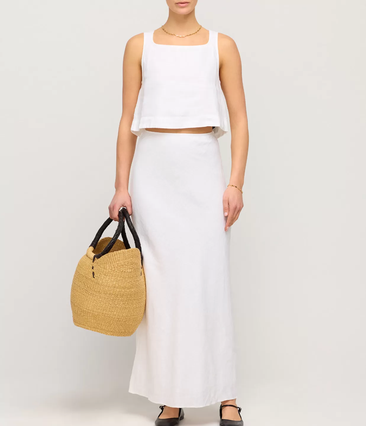 Fashion Aurora Linen Skirt In Ivory Skirts