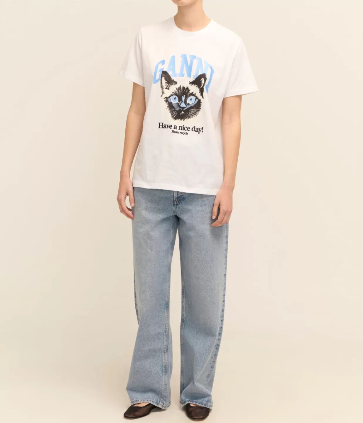 Online Basic Jersey Cat Relaxed T-shirt T-Shirts & Tanks