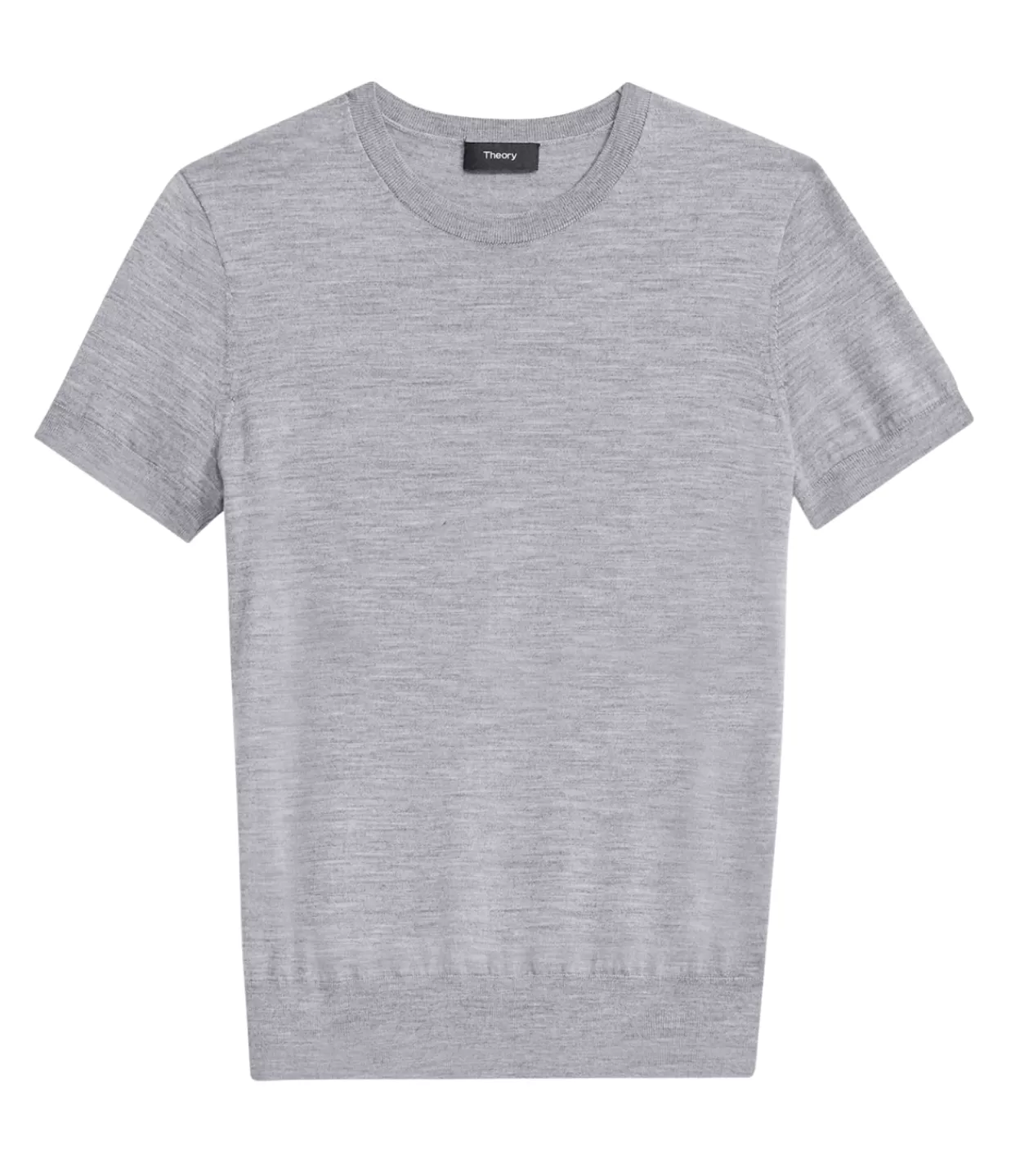 Clearance Basic Tee In Cool Heather Grey Knitwear