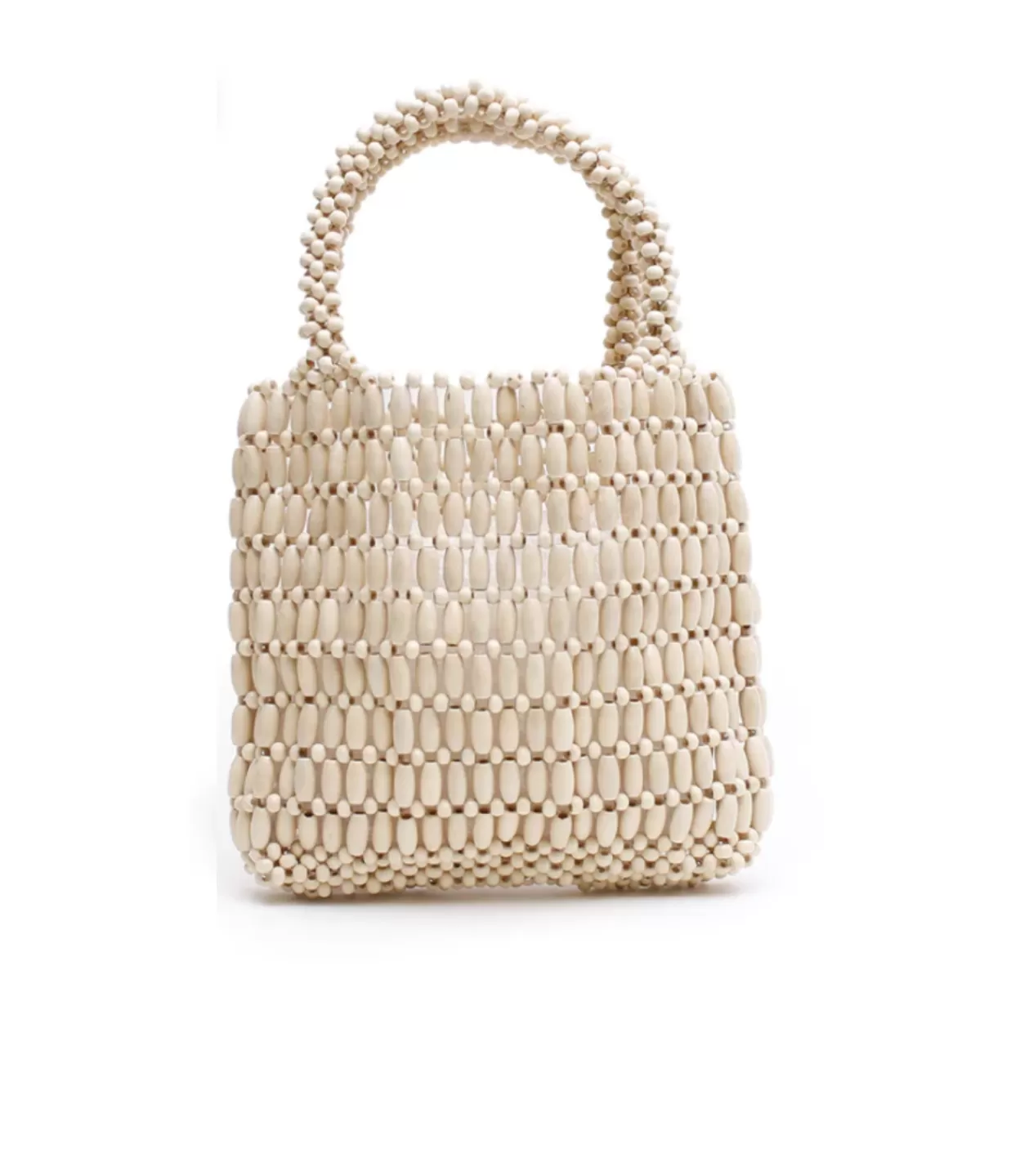 New Beaded Bag In Bone Bags