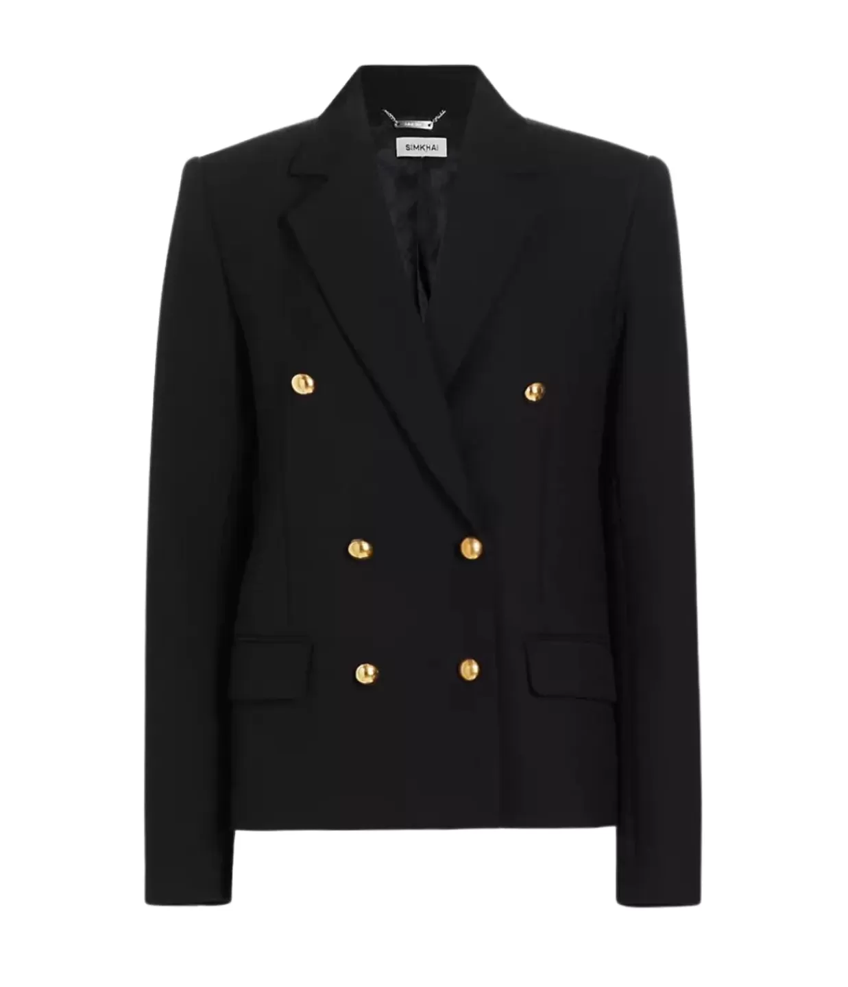 Store Becky Double Breasted Blazer In Black Jackets & Outerwear