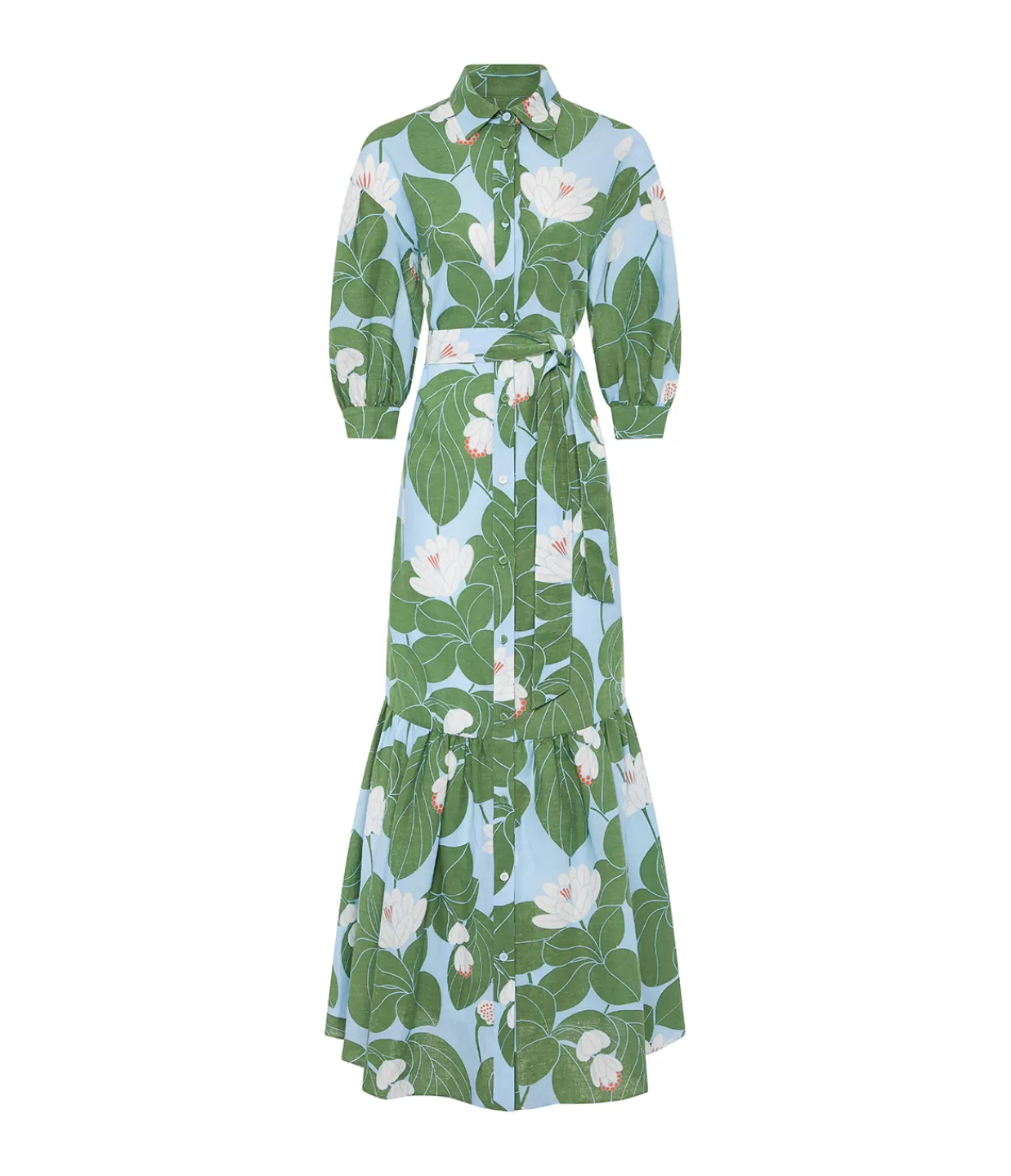 Sale Bianca Shirtdress In Waterlily Green Dresses