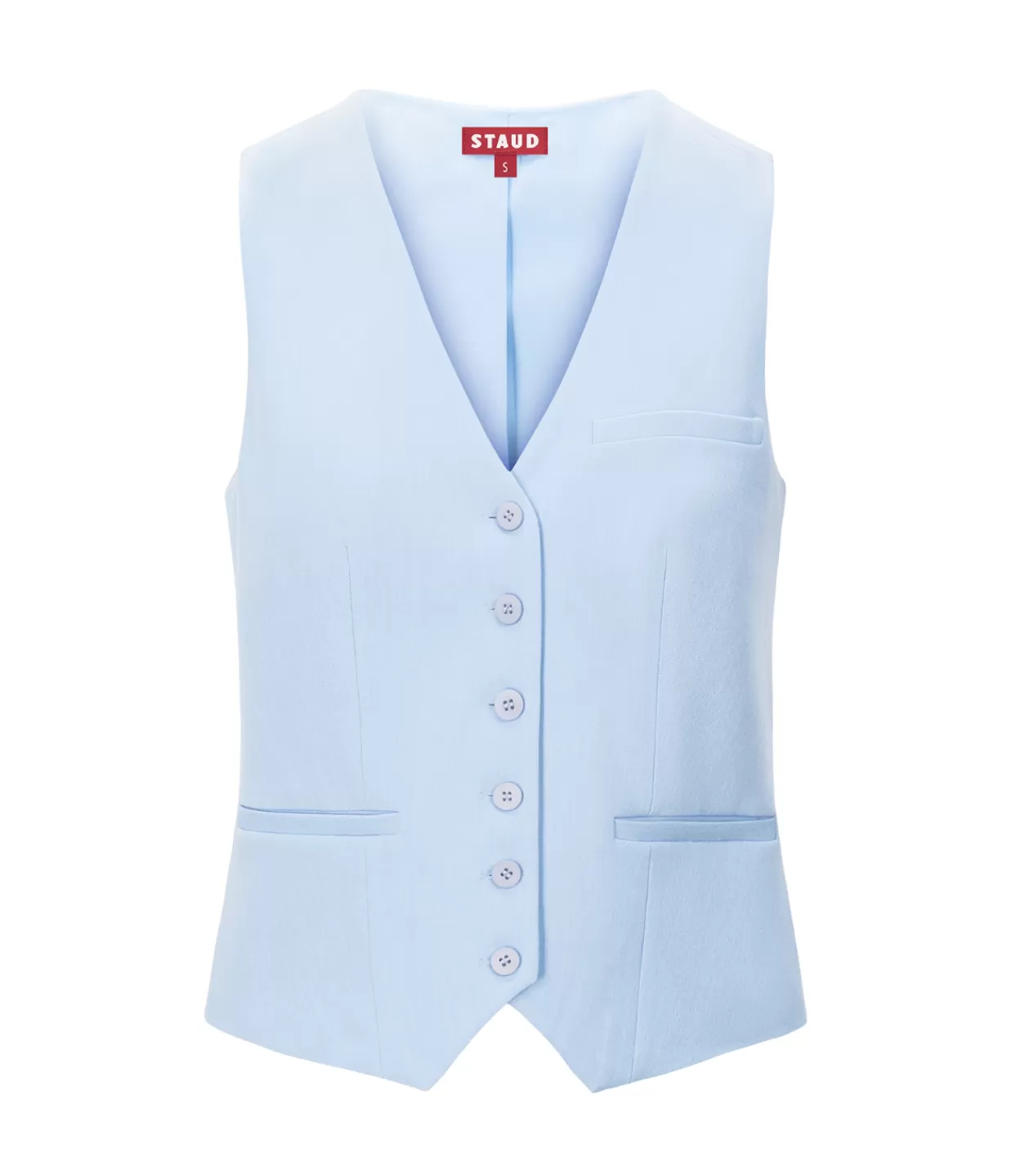 Store Brett Vest In Periwinkle Tops