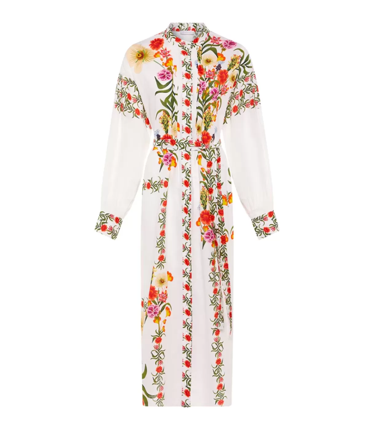 Fashion Camilla Linen Oversized Shirt Dress In Vila Floral Dresses