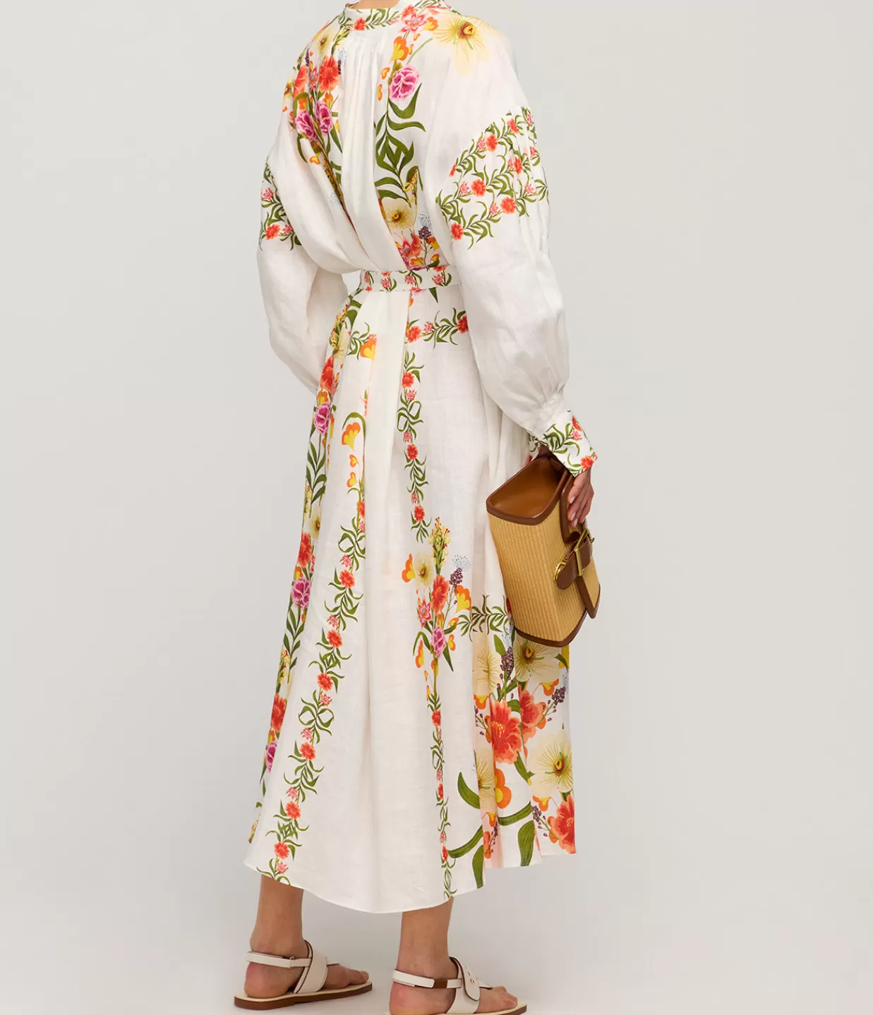 Fashion Camilla Linen Oversized Shirt Dress In Vila Floral Dresses