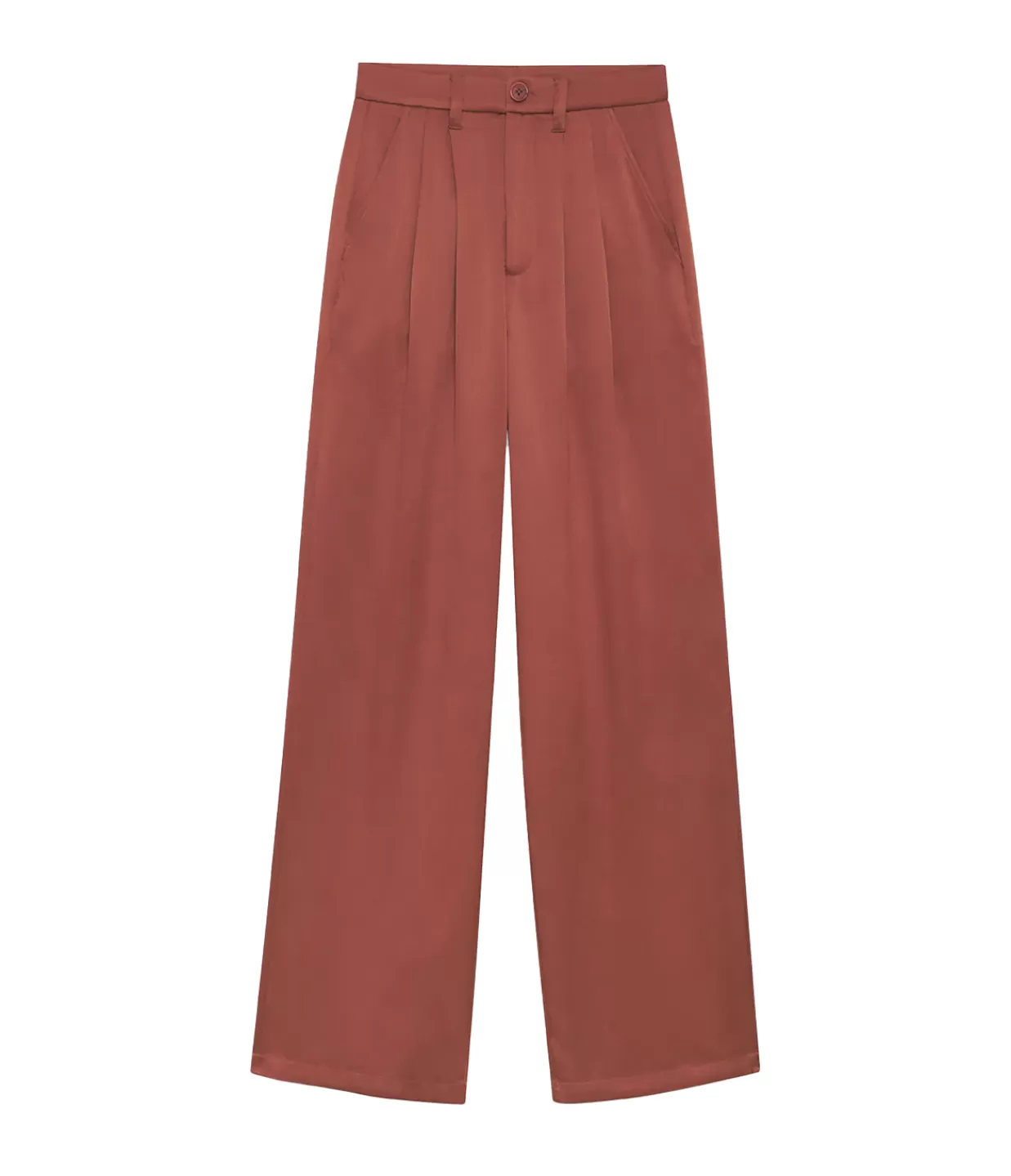 Clearance Carrie Silk Pant In Terracotta Pants