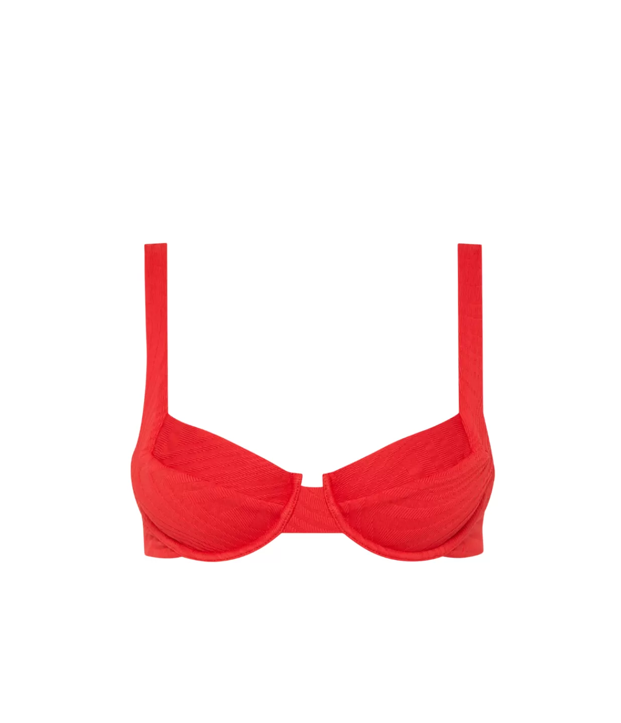 Shop Casanova Bikini Top In Tomato Swim & Resortwear