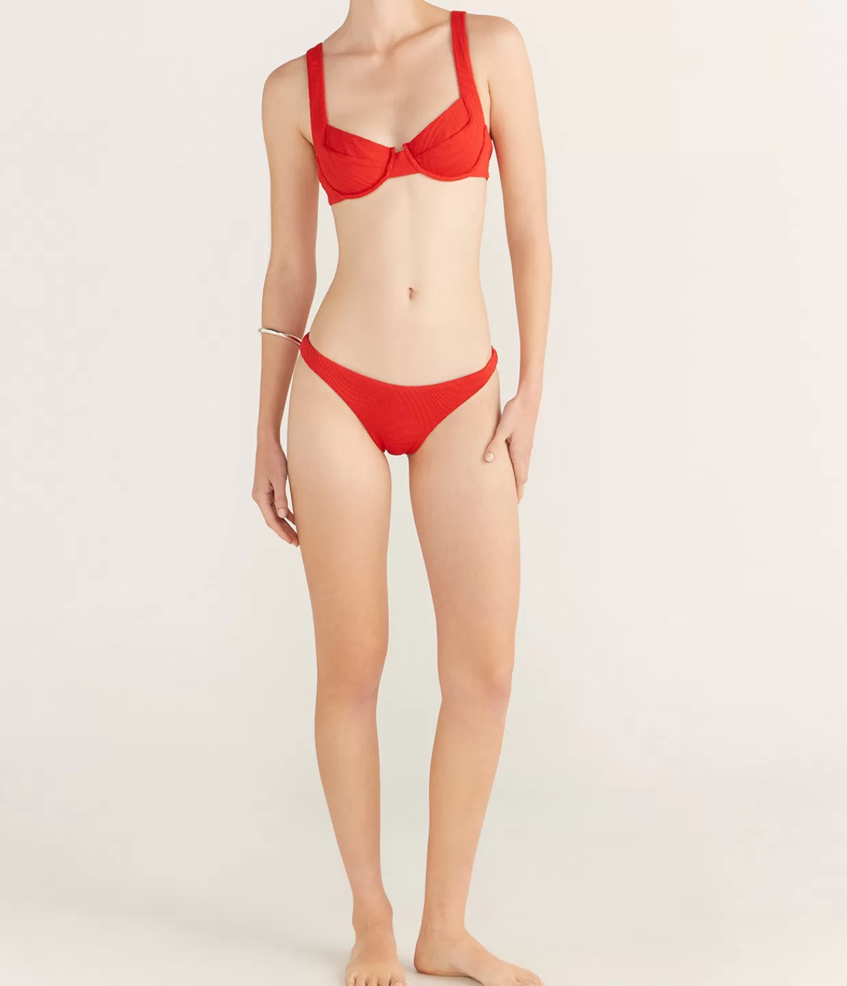 Shop Casanova Bikini Top In Tomato Swim & Resortwear