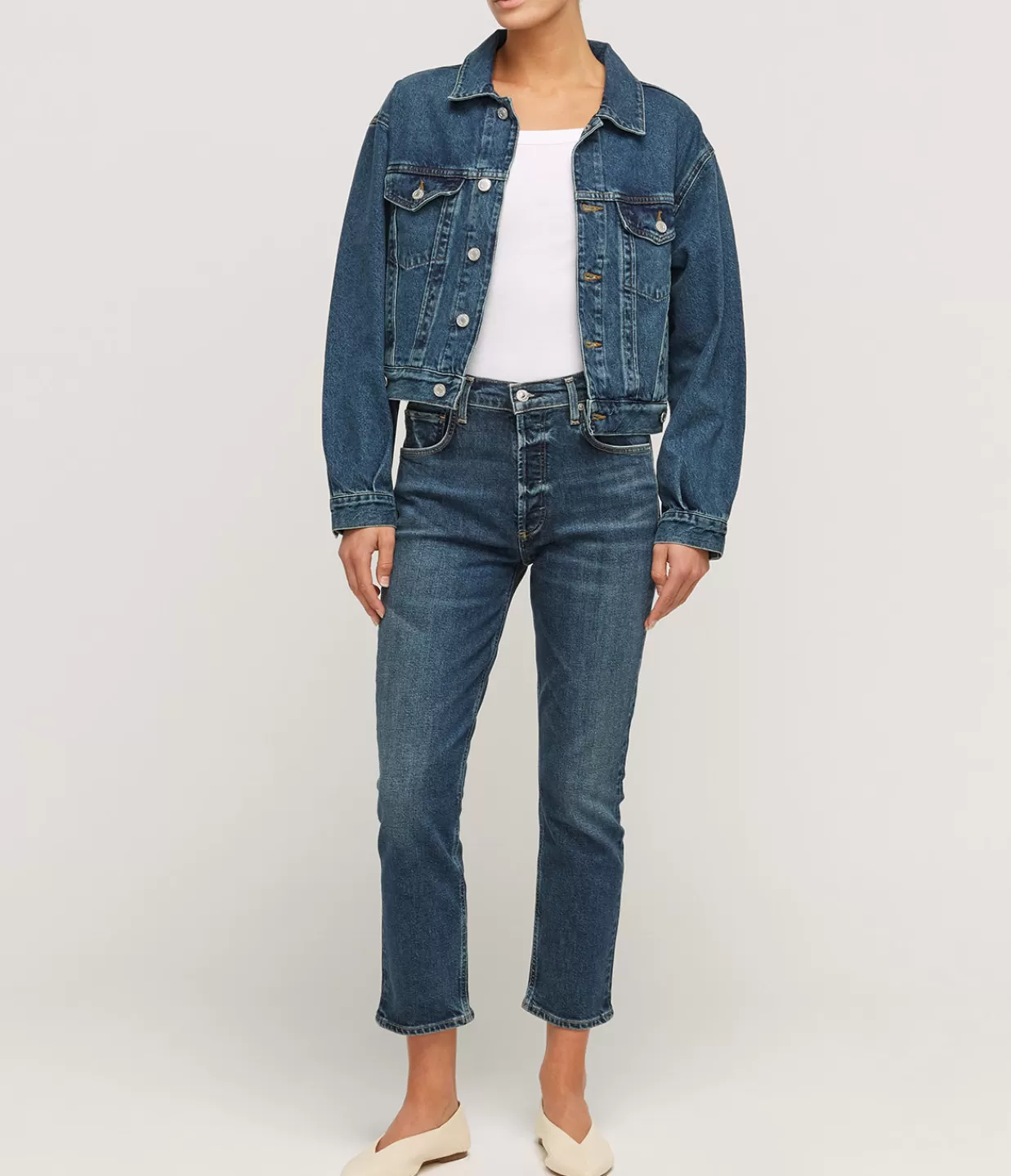 Cheap Charlotte High Rise Straight In Jubilee Denim