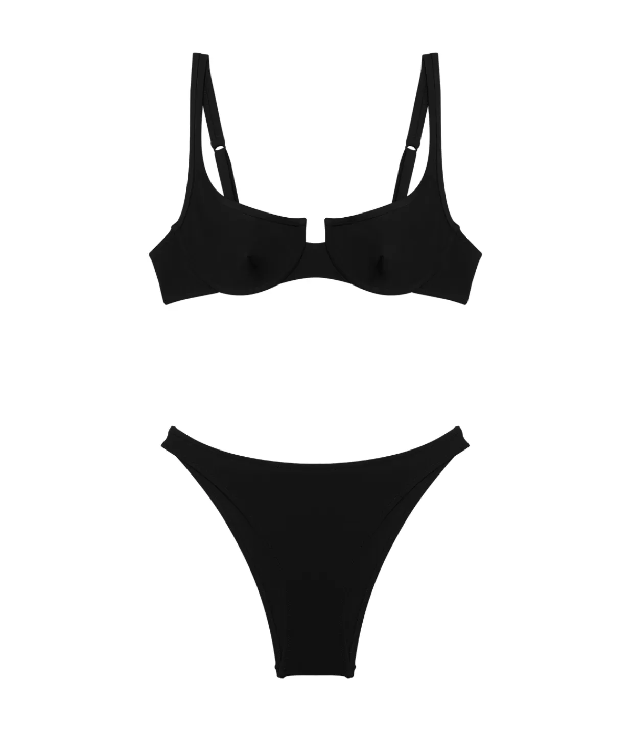 Outlet Cinquantasei Underwire Bikini In Black Swim & Resortwear