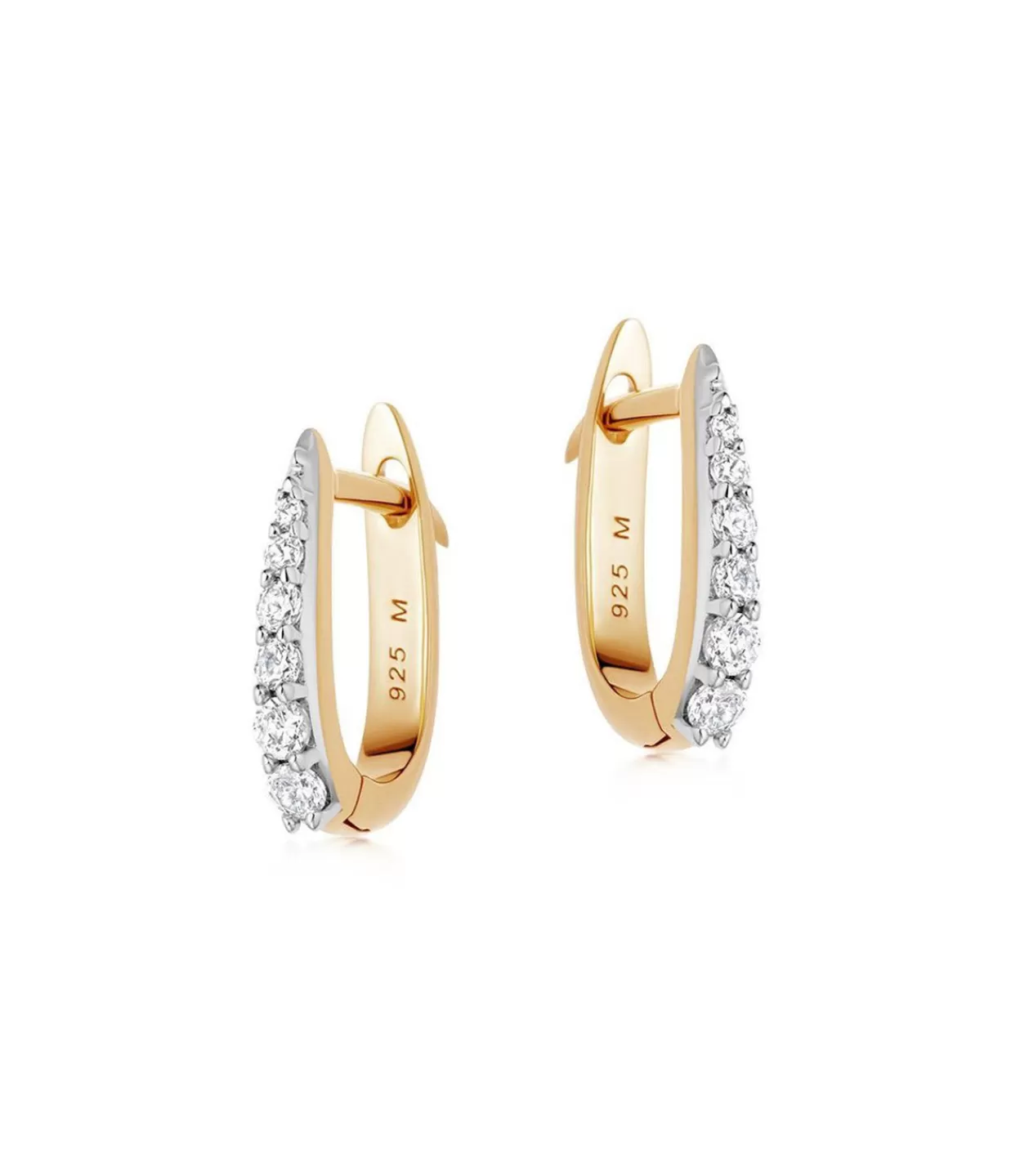 Best Sale Claw Pave Huggies Jewellery | Earrings