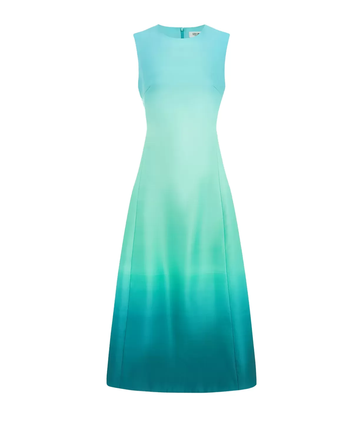 Hot Cleo Sleeveless Midi Dress In Ombre Aqua Dresses