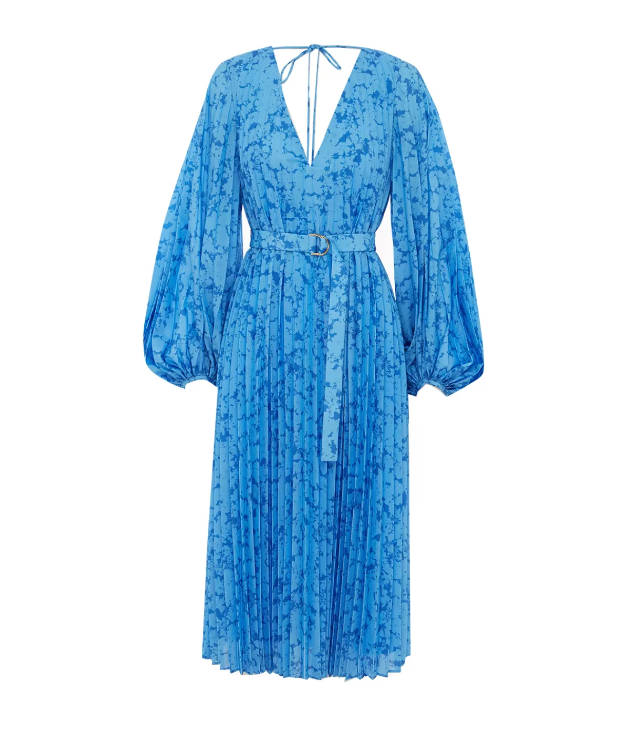 Best Clockhall Pleated Midi Dress In Blue Iris Print Dresses