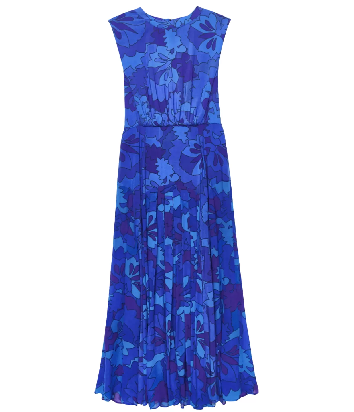 Shop Coralie Sleeveless Dress In Looking Glass Blue Dresses