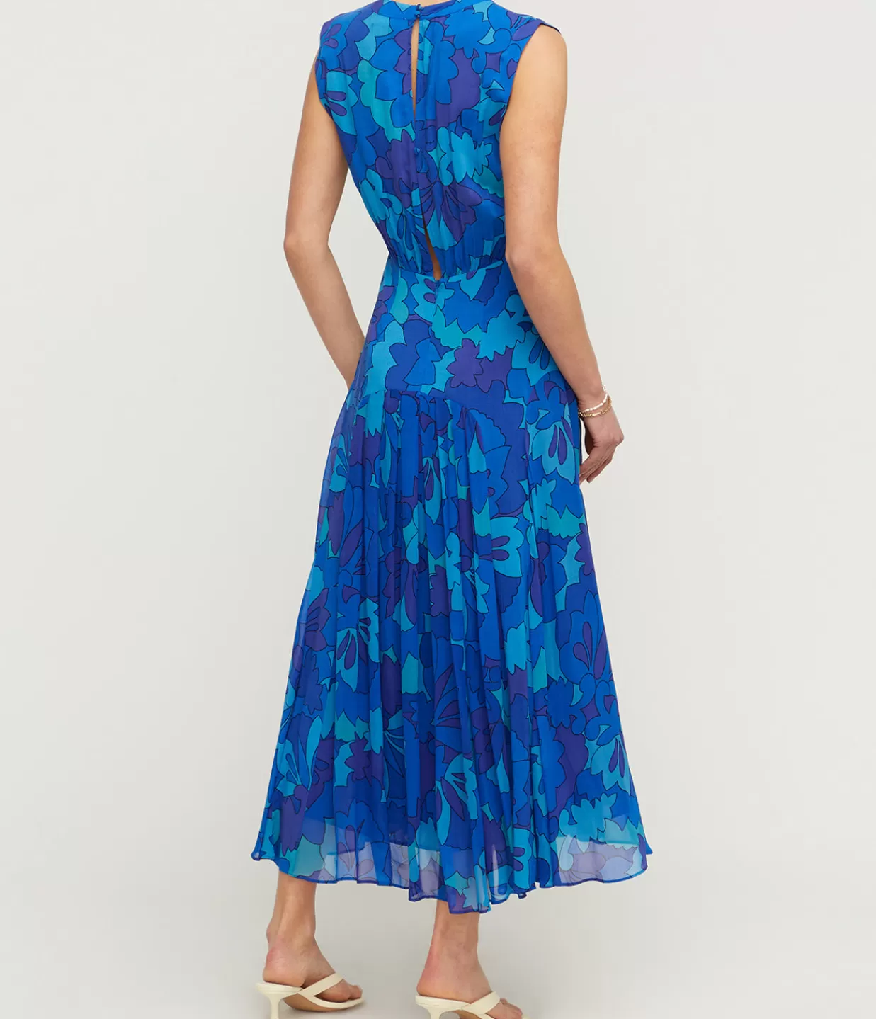 Shop Coralie Sleeveless Dress In Looking Glass Blue Dresses
