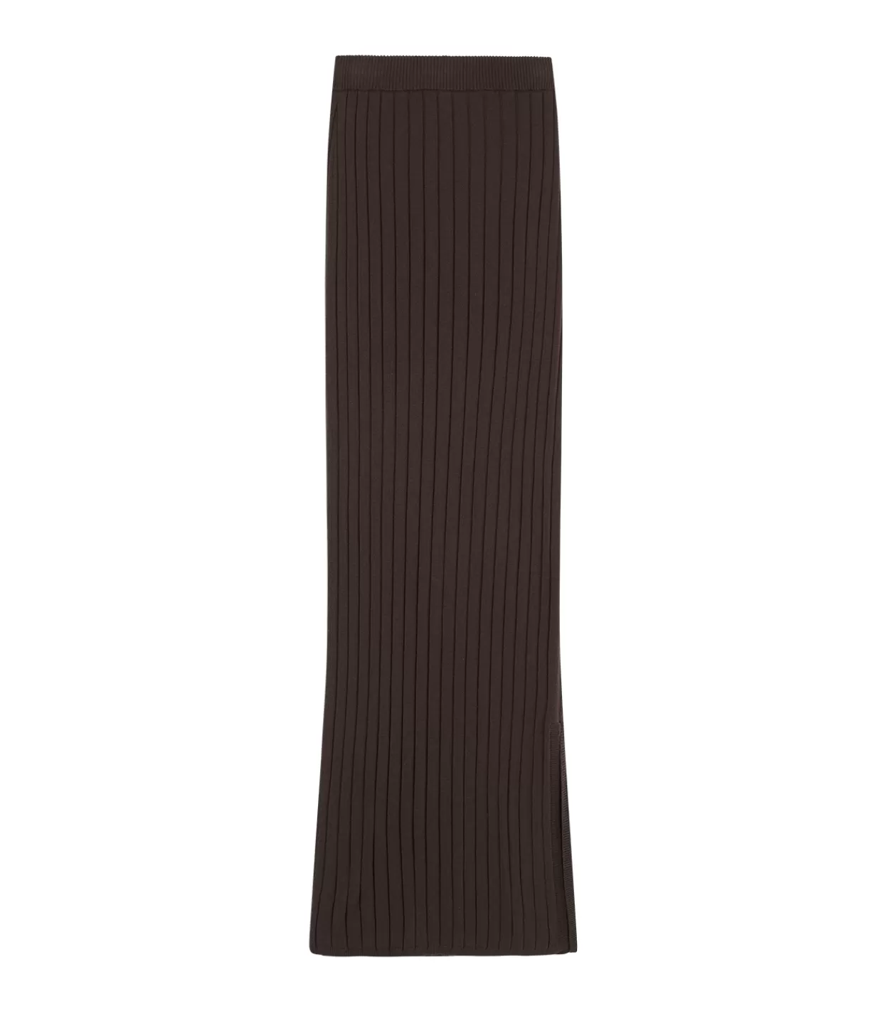 Best Sale Cotton Cashmere Ribbed Skirt In Chocolate Skirts