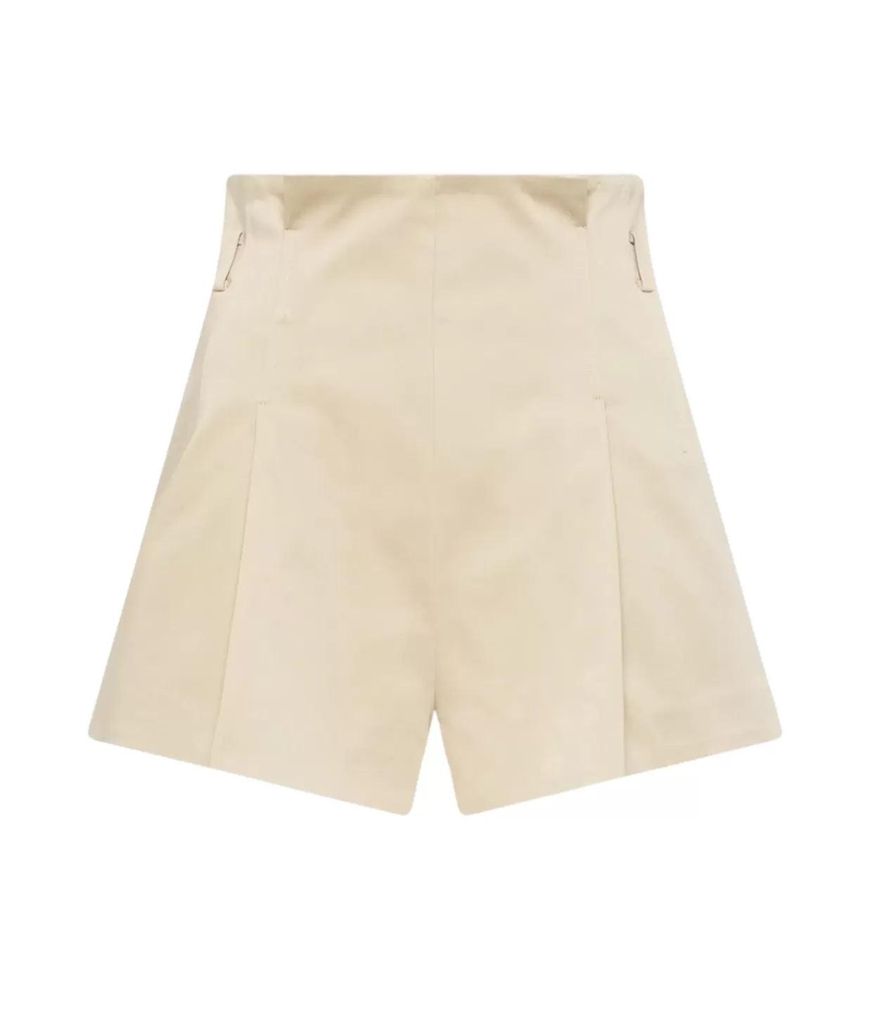 Clearance Cotton Paperbag Waist Shorts In Champagne Shorts