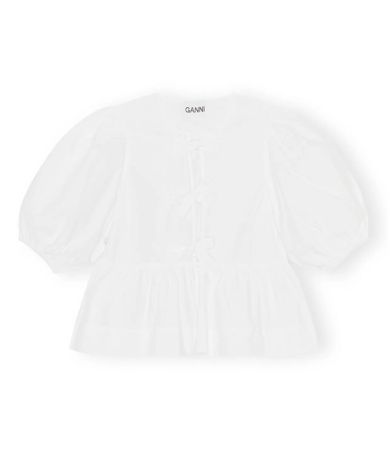 Best Cotton Poplin Peplum Blouse In Bright White Tops