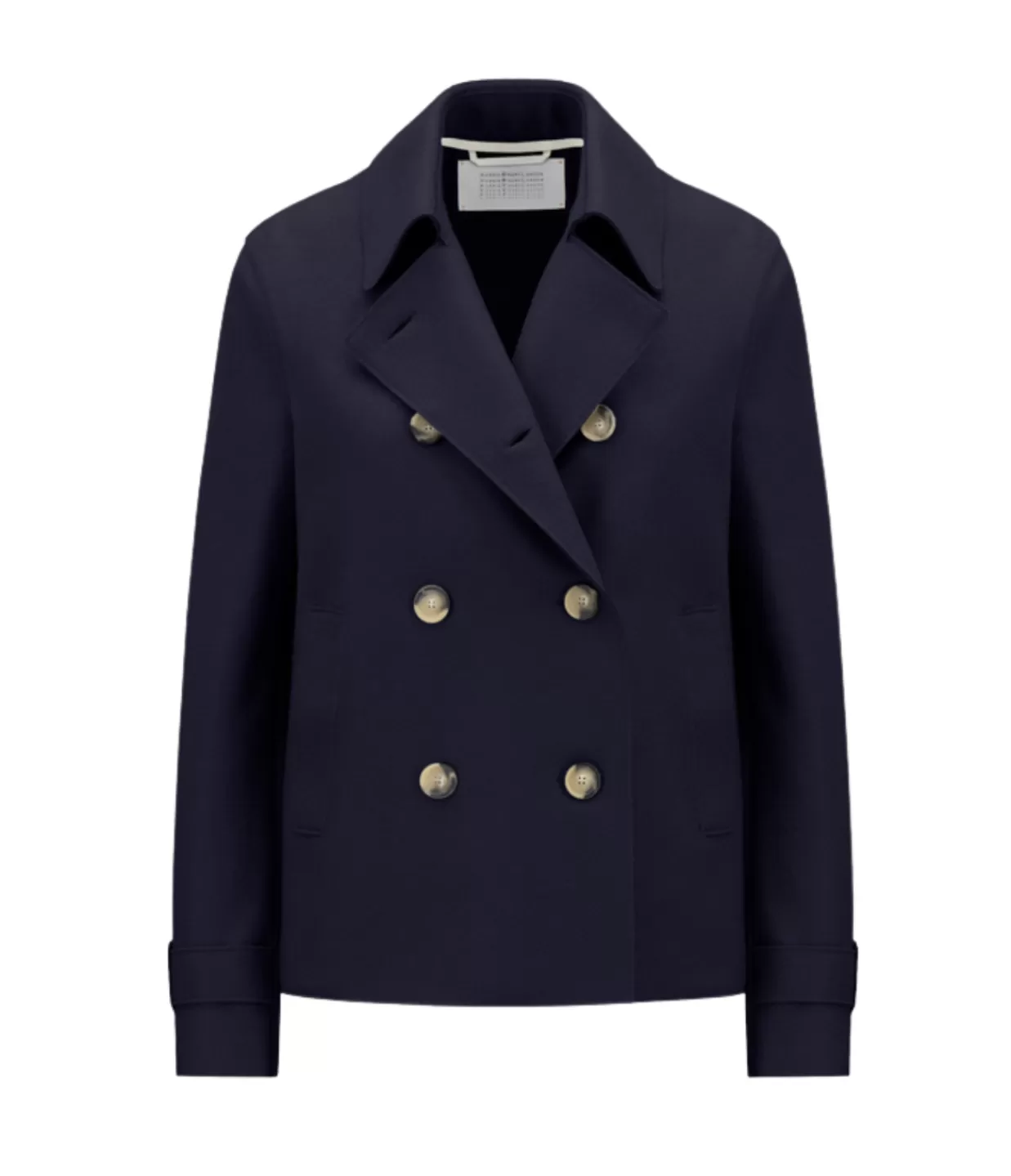 Cheap Cropped Trench In Navy Blue Jackets & Outerwear