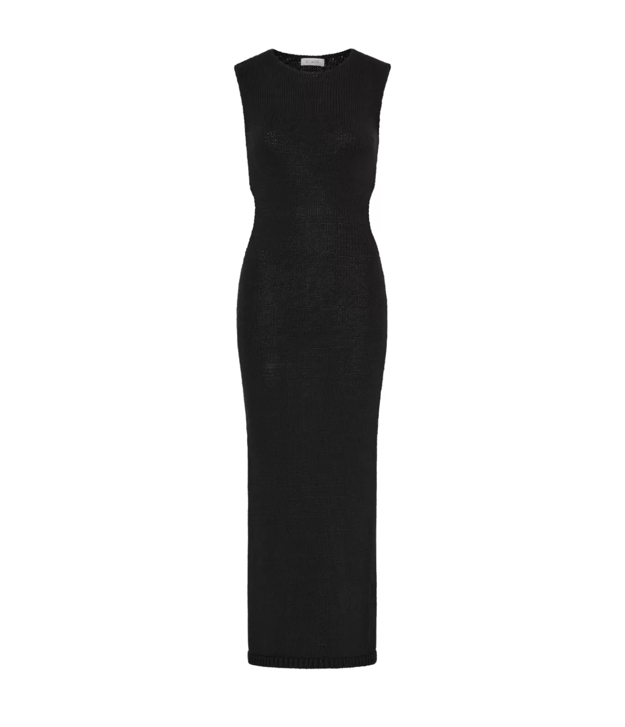 Store Cupro Jersey Drape Dress In Black Dresses