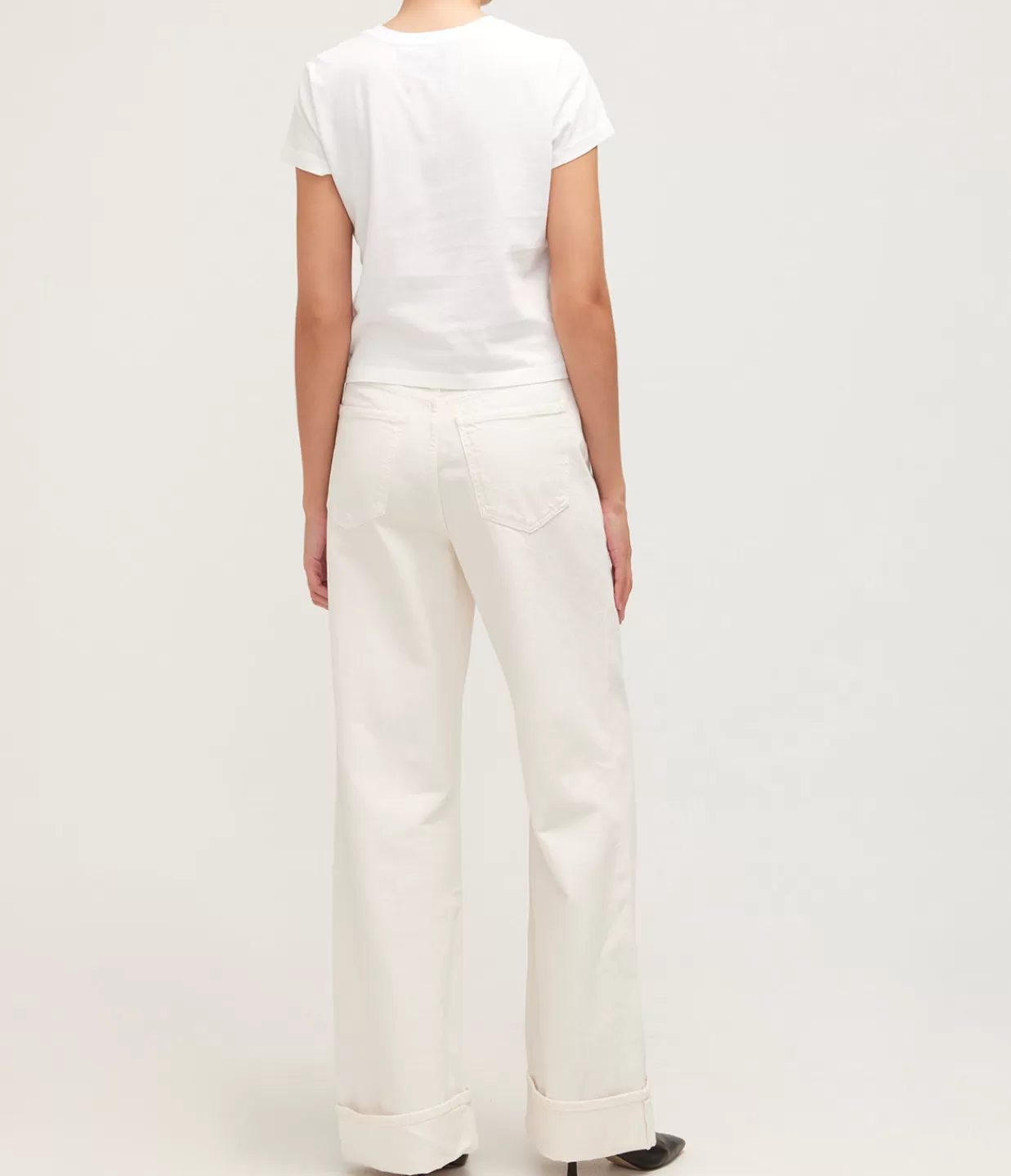 New Dame High Rise Wide Leg Jean In Fortune Cookie Denim