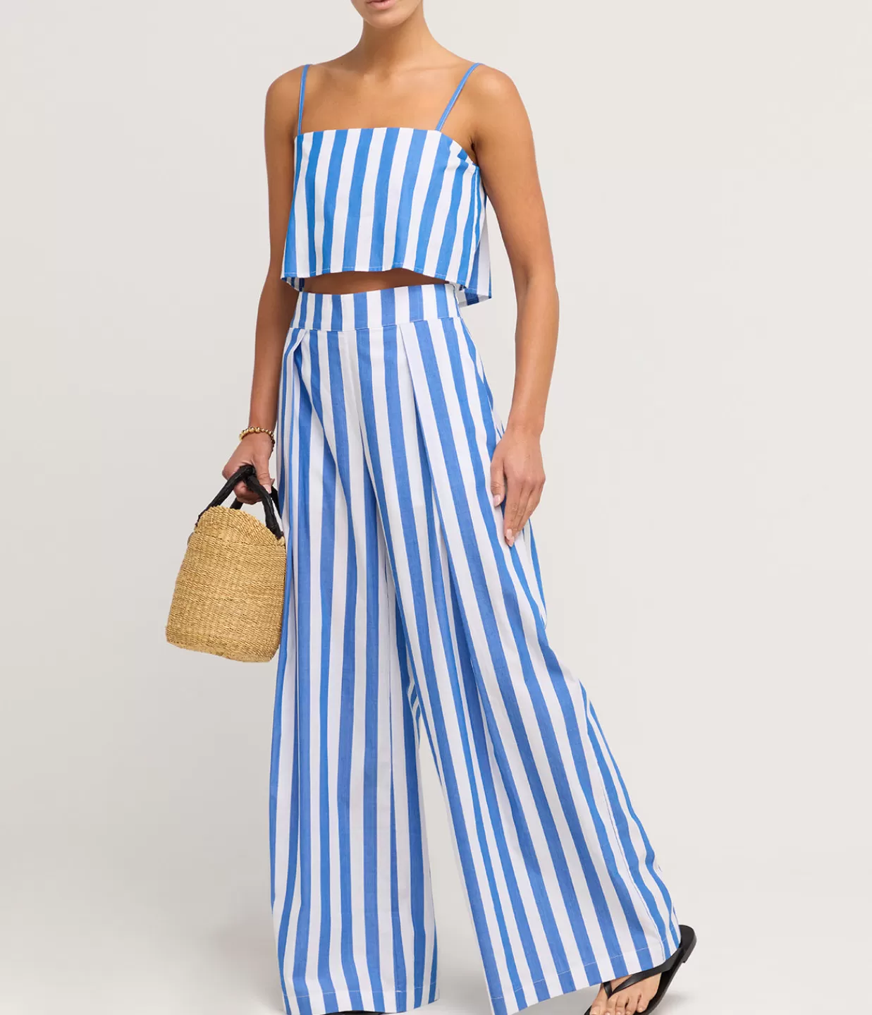 Best Sale Darcy Palazzo Pant In Aegean Stripe Pants