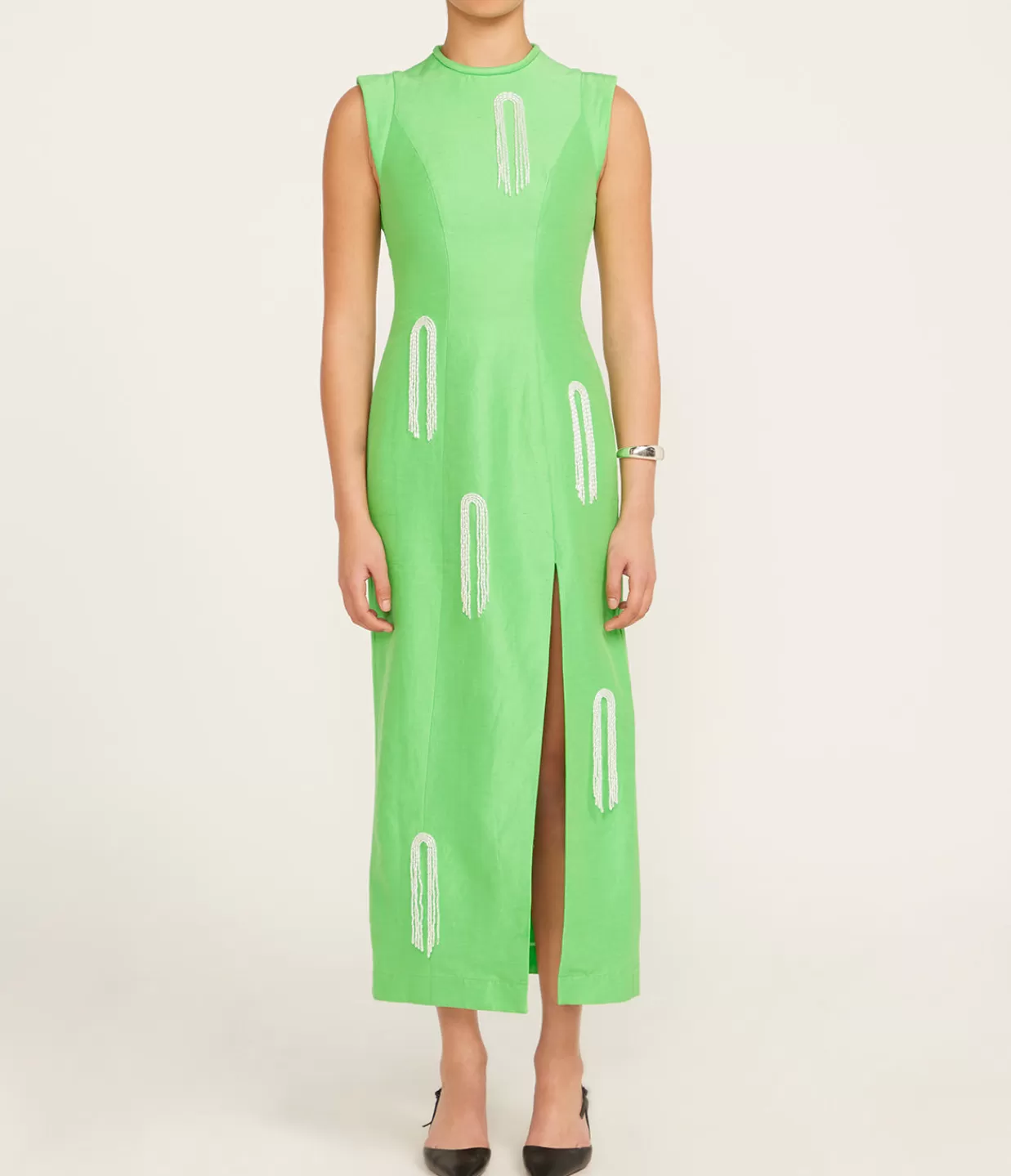 Clearance Dazzle Midi Dress In Green Dresses