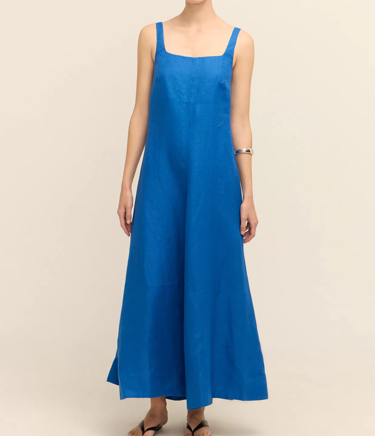 Shop Delphi Flared Maxi Dress In Sapphire Blue Dresses