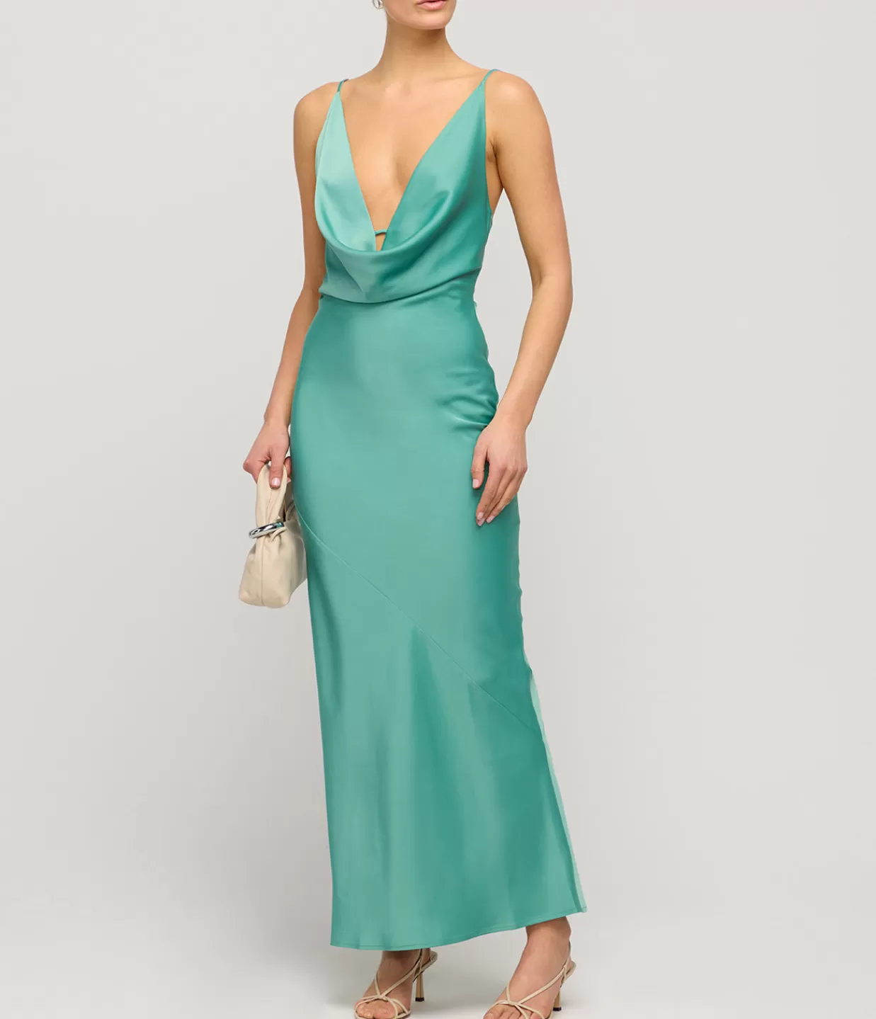 Hot Dianne Slip Dress In Teal Dresses