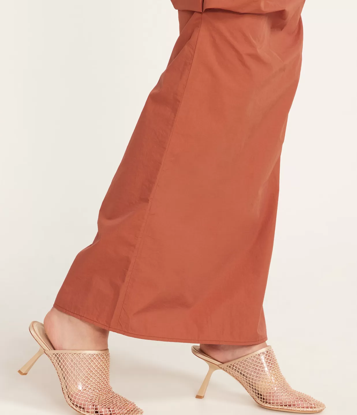 Cheap Dolly Mesh Mule In Nude Heels & Pumps