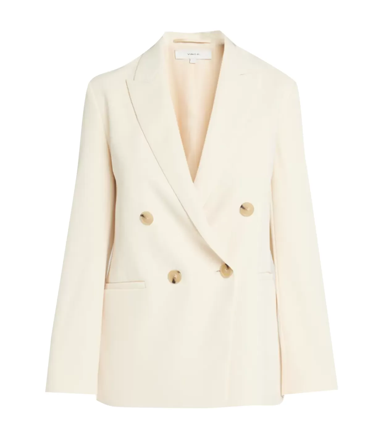 Best Sale Double Breasted Crepe Blazer In Birch Jackets & Outerwear