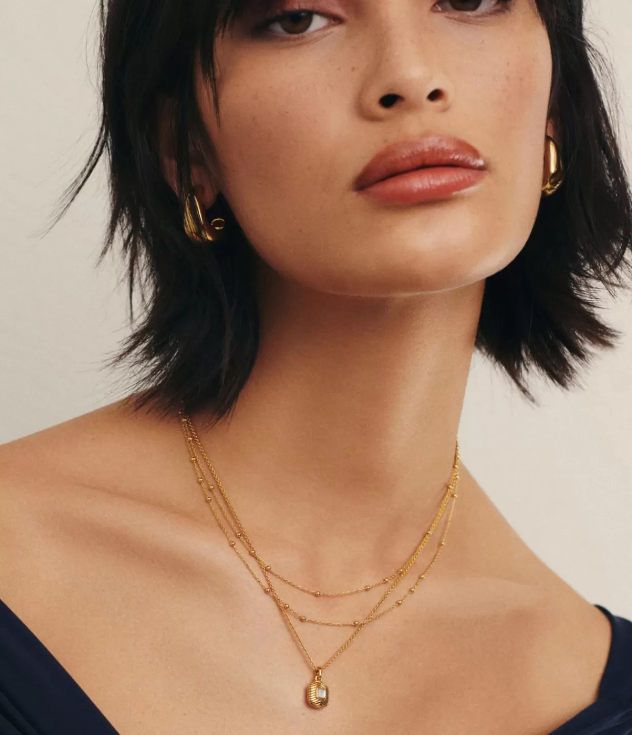 Fashion Double Chain Necklace In Gold Jewellery | Necklaces