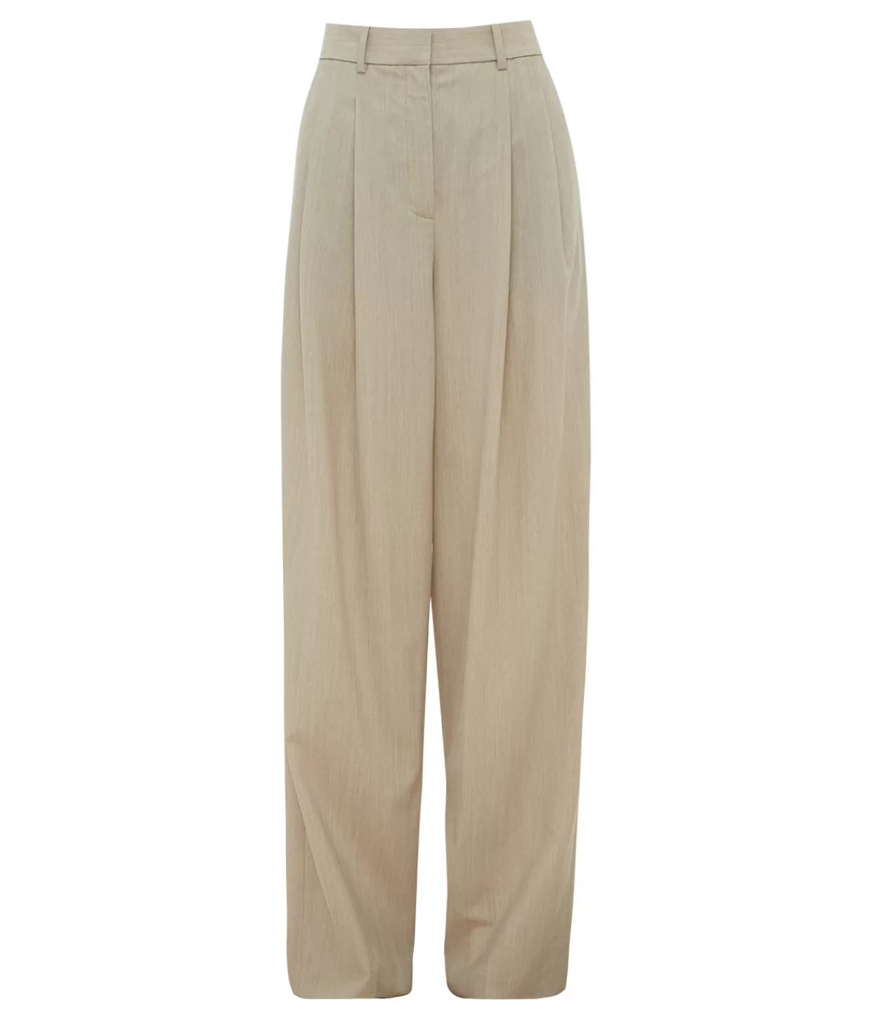 Store Double Pleat Pant In Sand Melange Pants