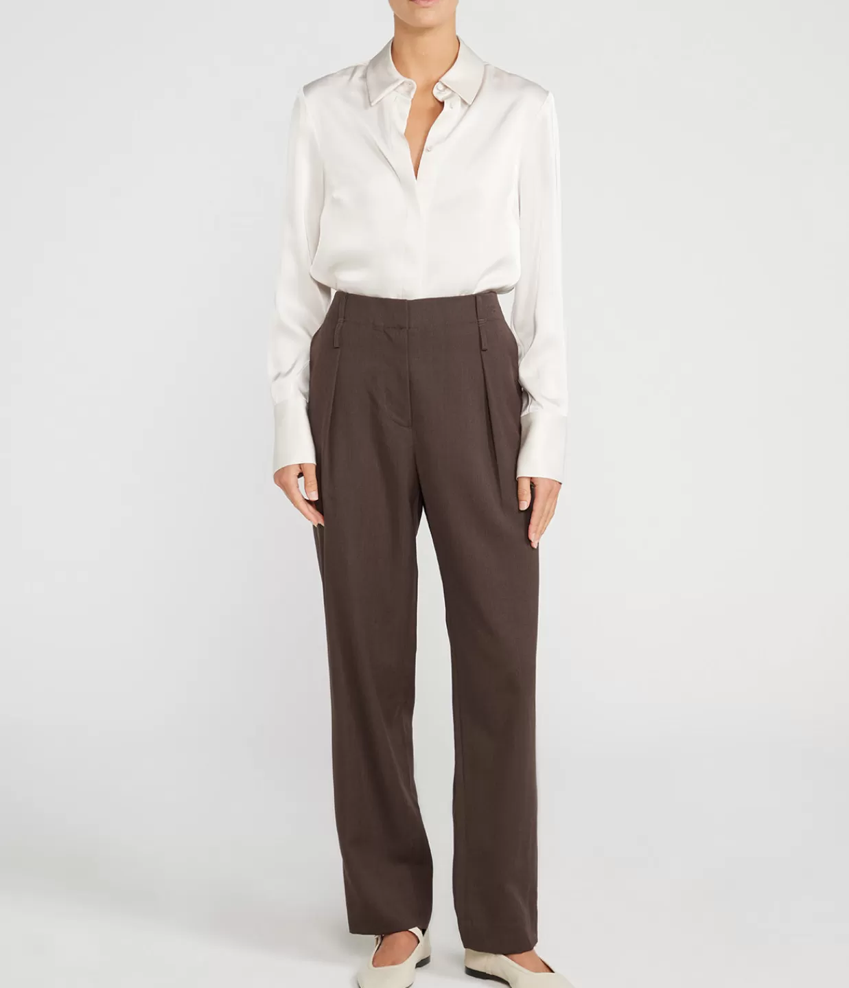 Discount Draper Tailored Pant In Chocolate Pants