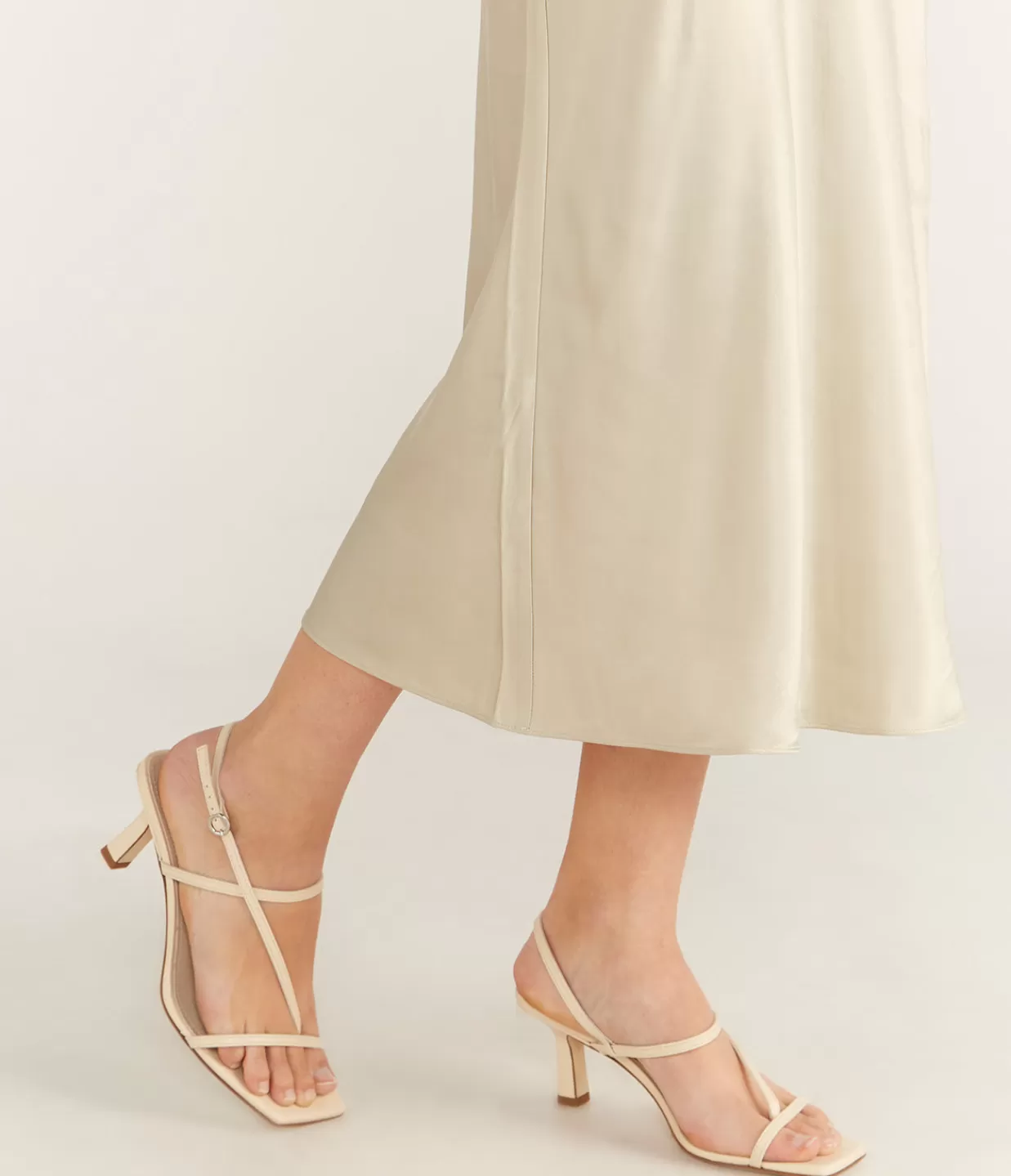 Fashion Elise Nappa Heel In Creamy Heels & Pumps