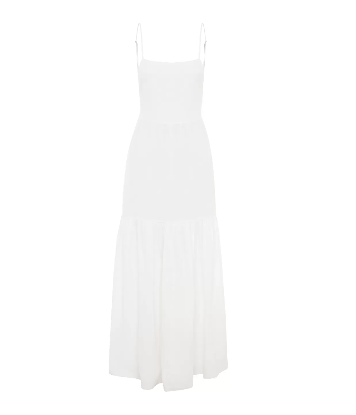 Store Ellie Linen Maxi Dress In Ivory Dresses