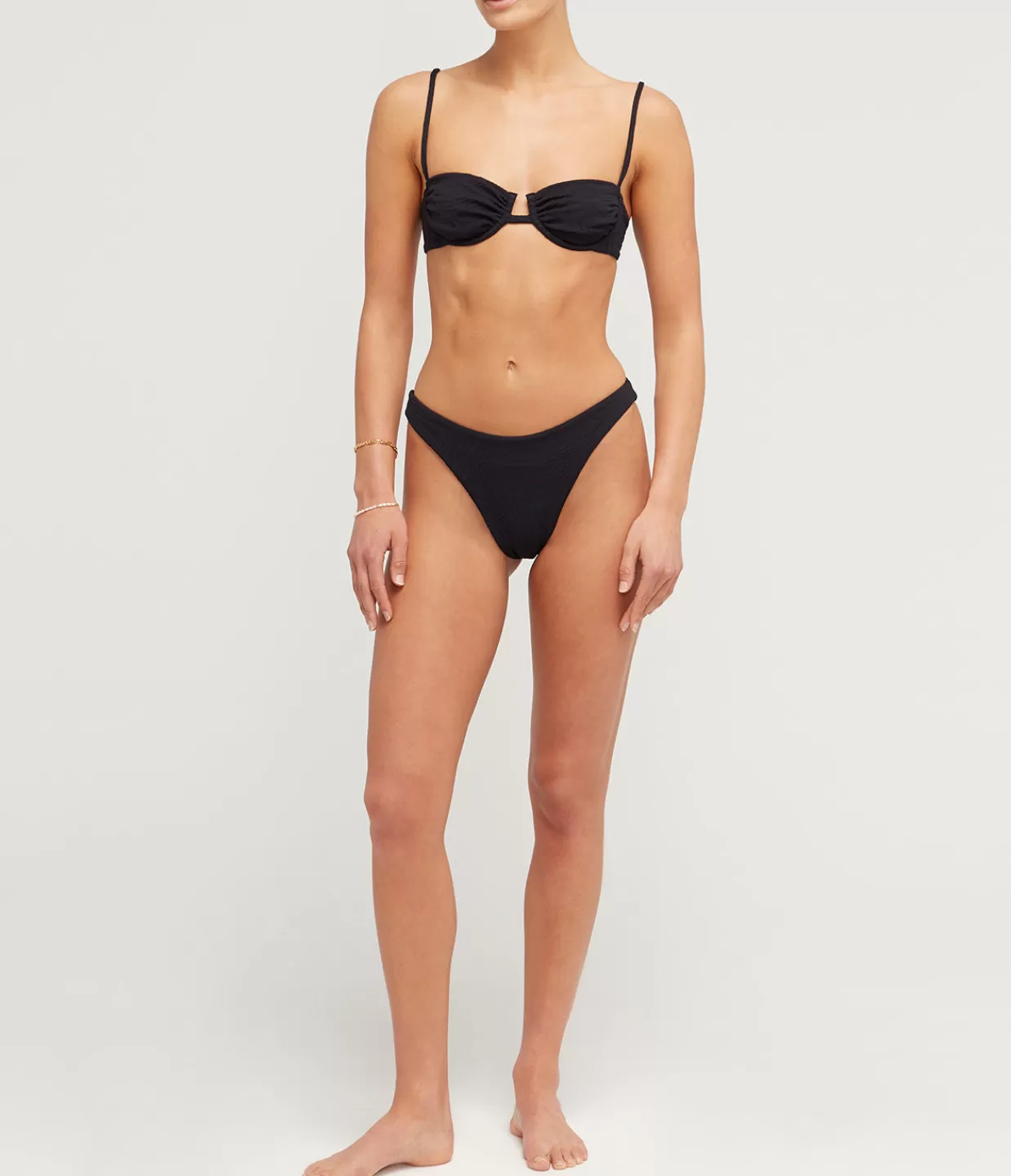 Hot Elvis Bikini Bottom In Black Swim & Resortwear