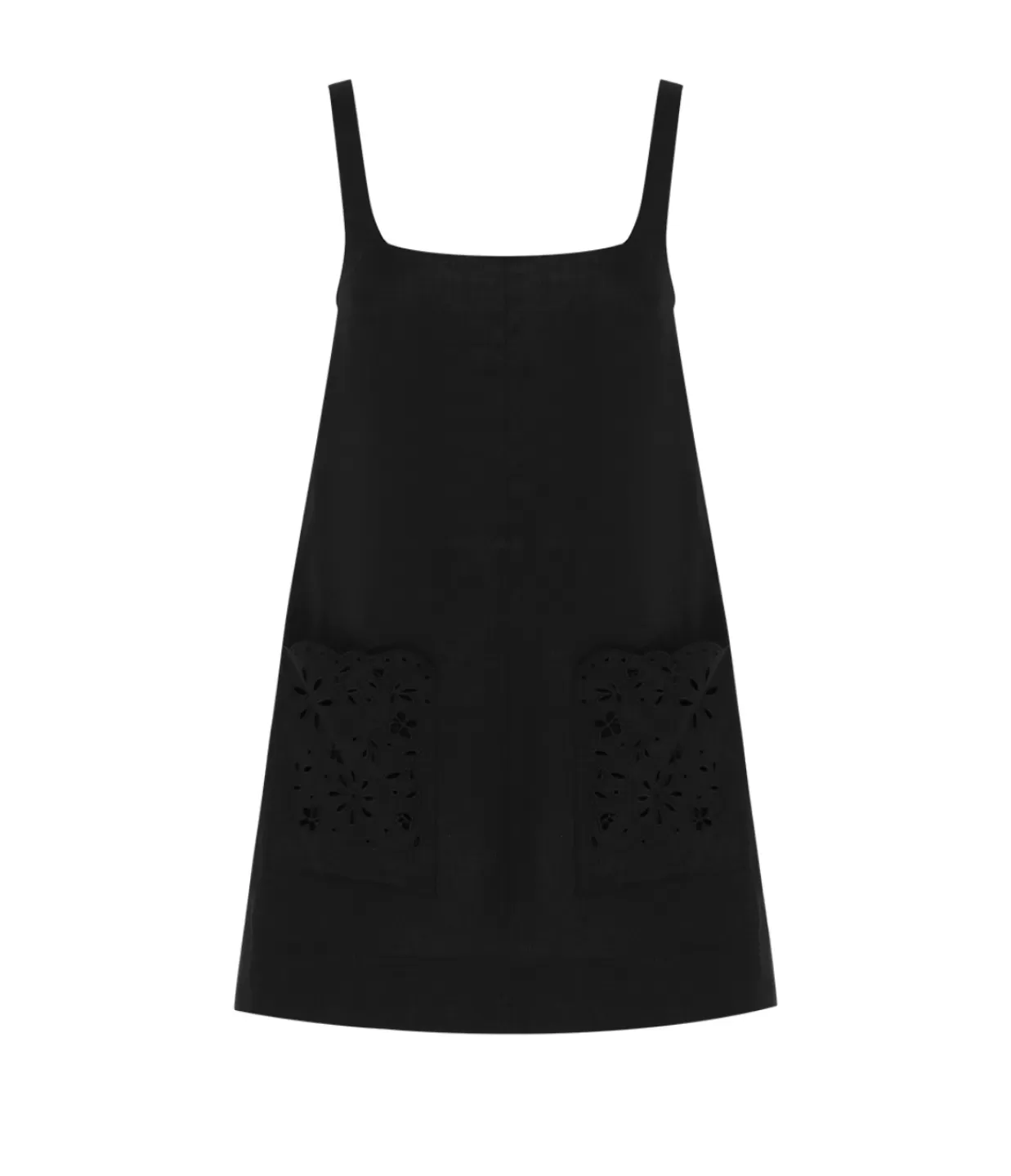 Sale Embroidered Shift Mini Dress In Ebony Dresses