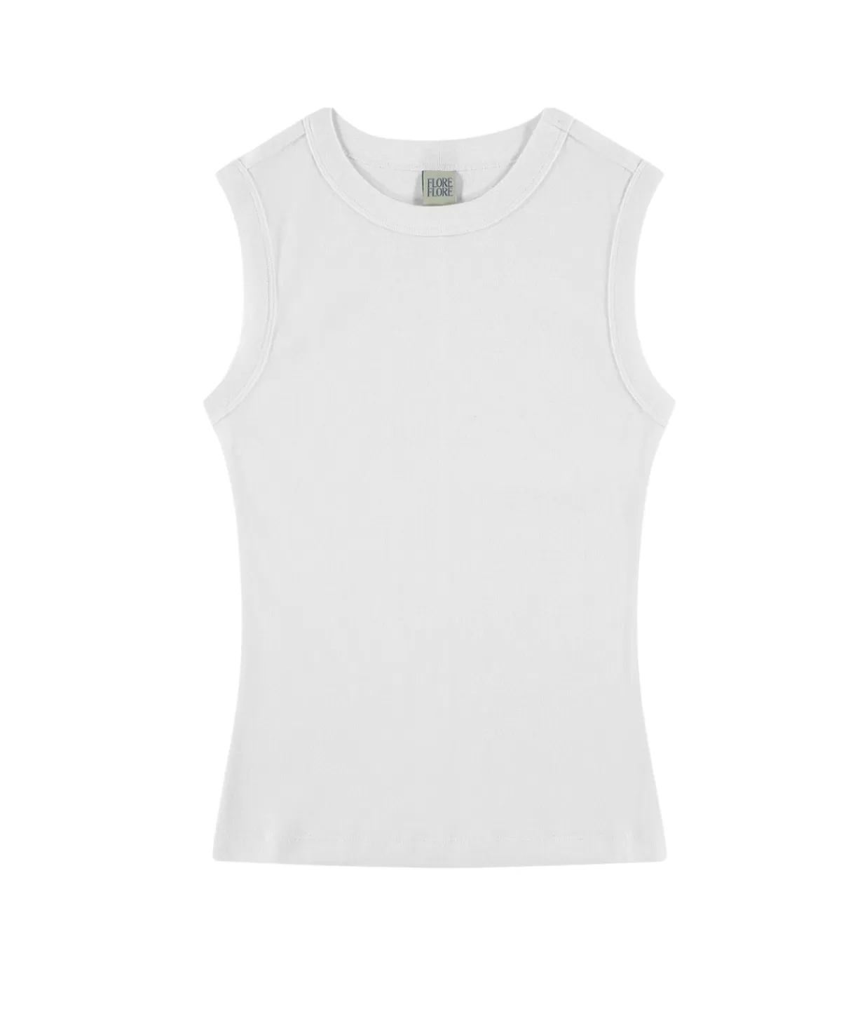 Discount Esme High Neck Tank In White T-Shirts & Tanks