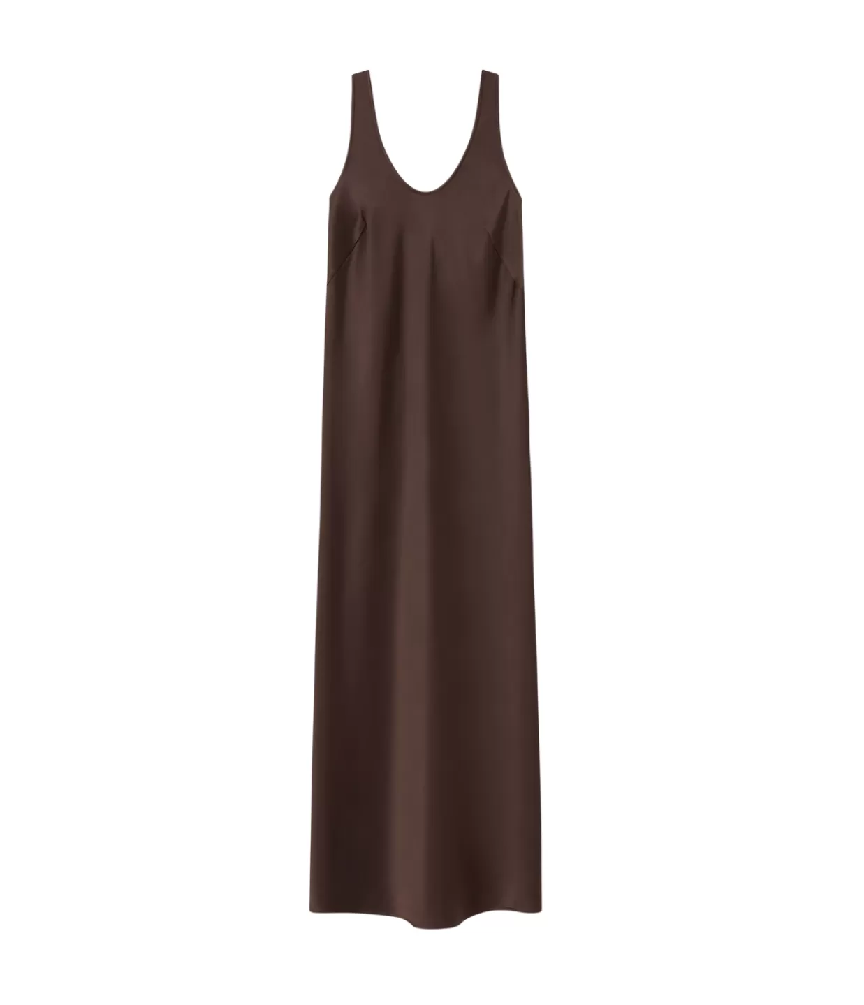 Sale Esther Satin Dress In Chocolate Dresses