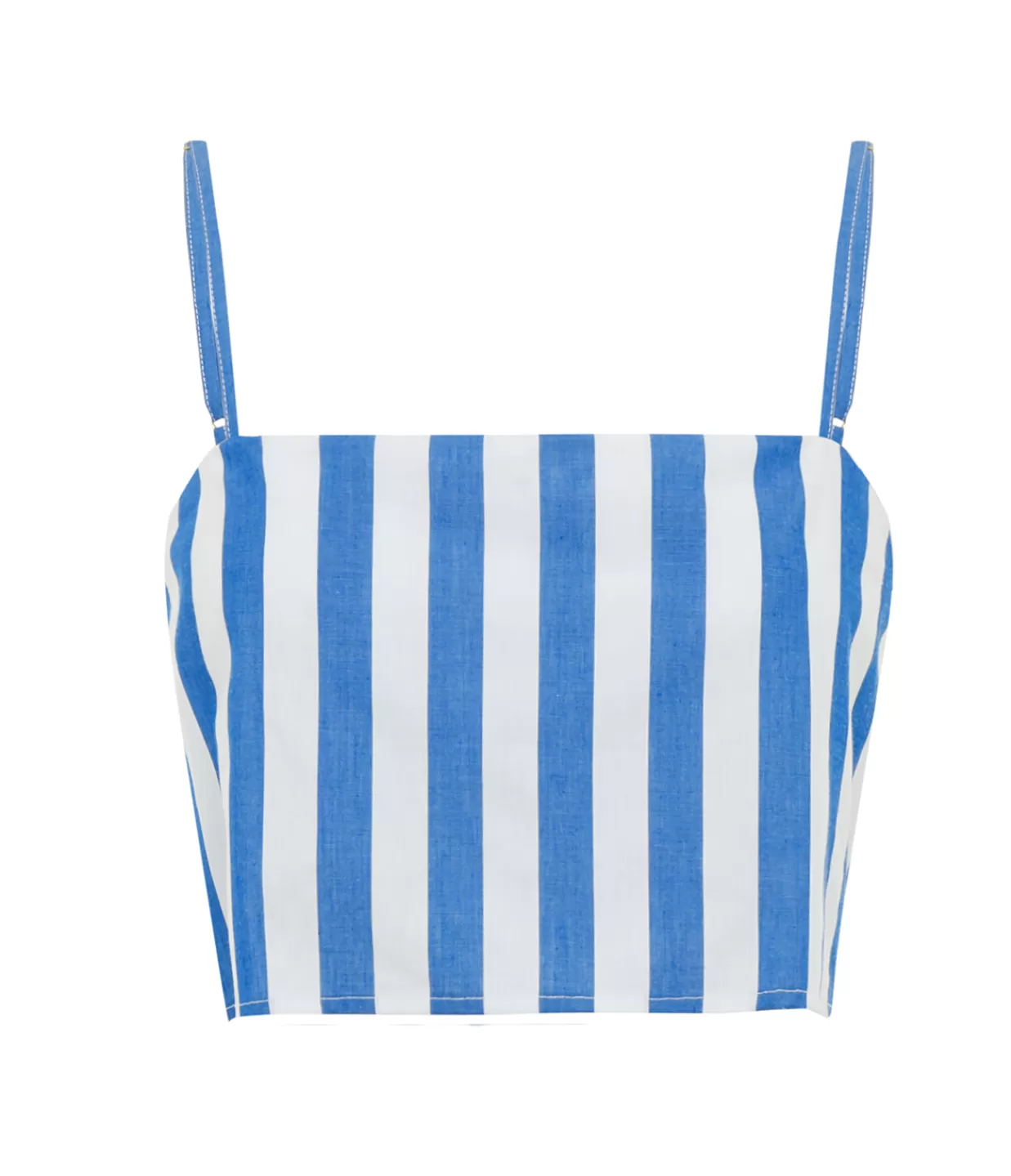 Cheap Eve Crop Top In Aegean Stripe Tops