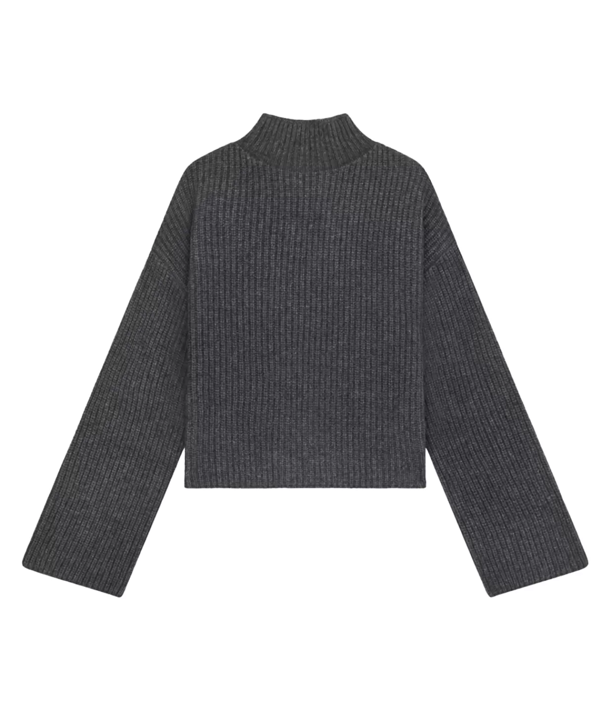 Best Sale Faro Funnel Neck Sweater In Anthracite Melange Knitwear